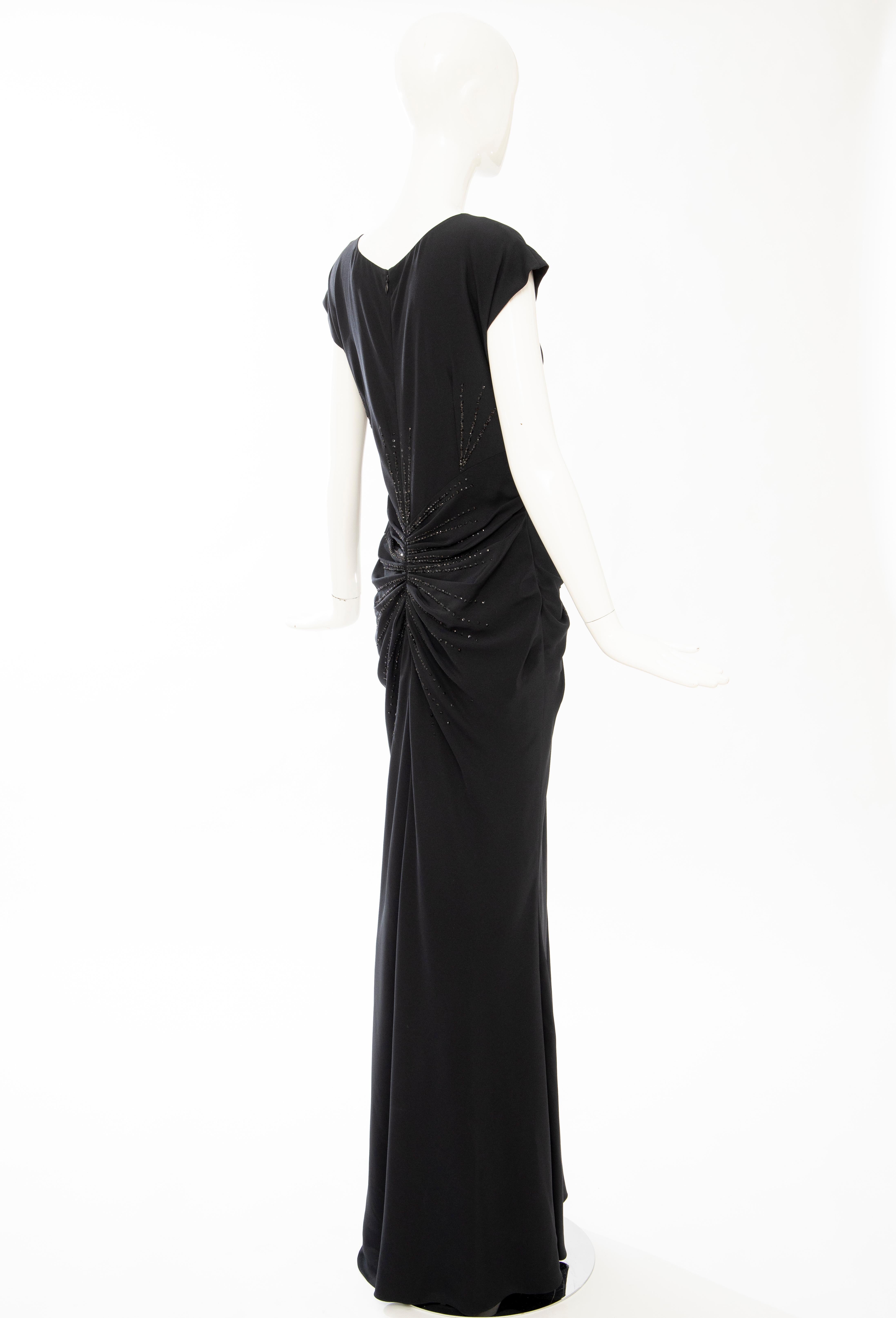 John Galliano for Christian Dior Black Embroidered Evening Dress, Spring 2008 2
