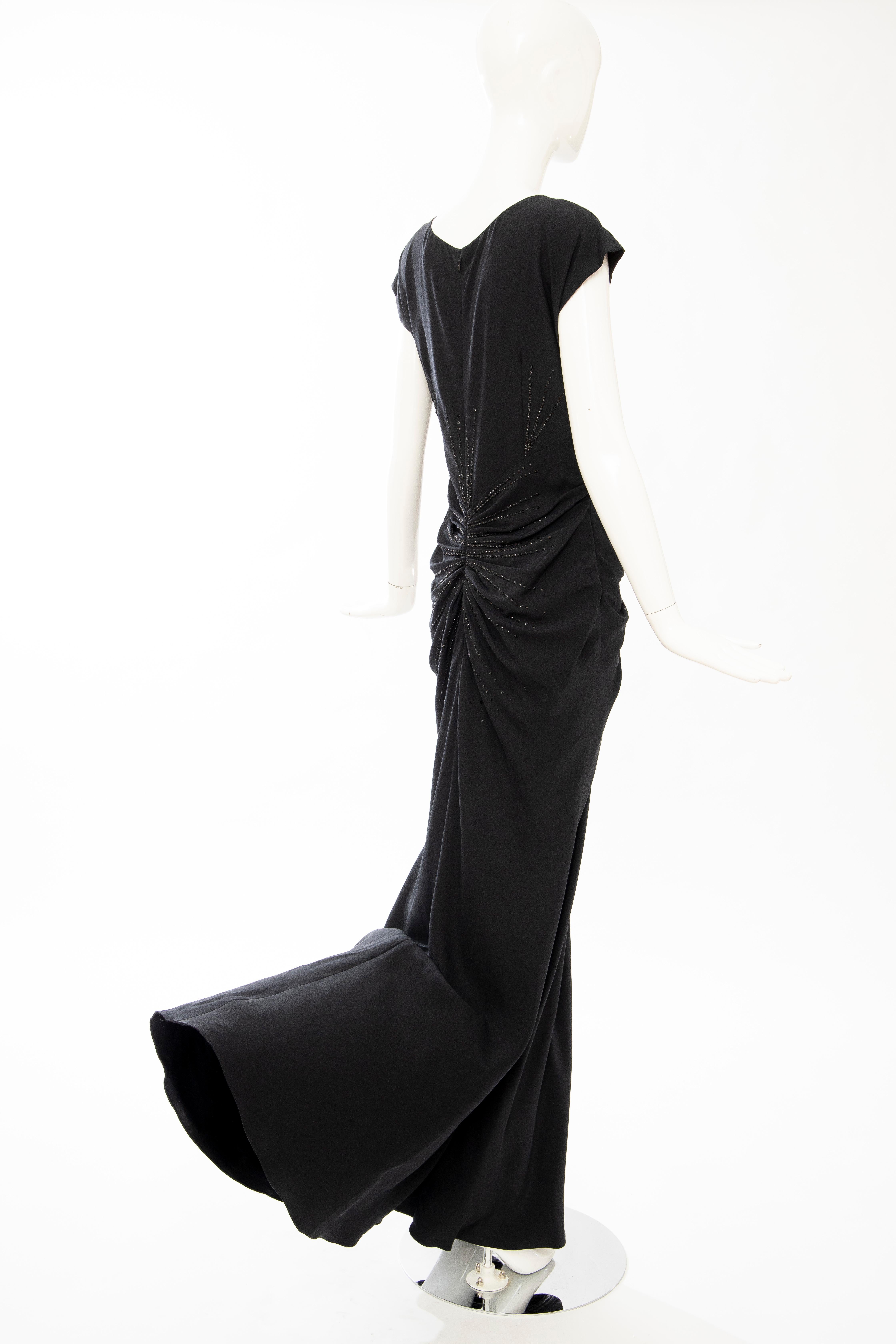 John Galliano for Christian Dior Black Embroidered Evening Dress, Spring 2008 3