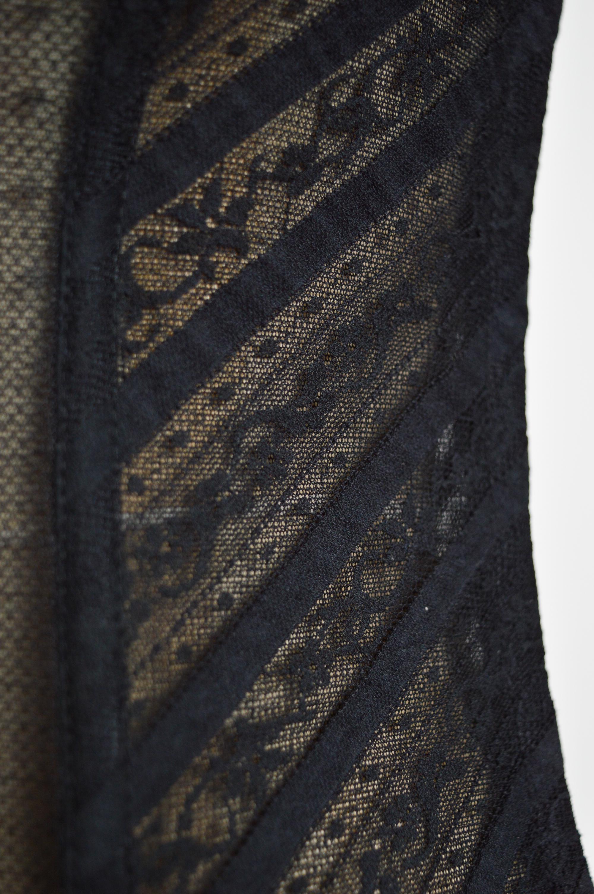 John Galliano for Christian Dior Schwarzes Spitzen-Dentelle-Korsett - Bustier um 2006 im Angebot 5
