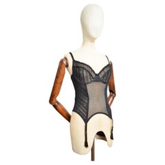 John Galliano for Christian Dior Black Lace Dentelle Corset - Bustier circa 2006