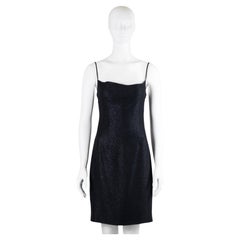 John Galliano for Christian Dior Black Lurex Slip Dress Spring/Summer 1998