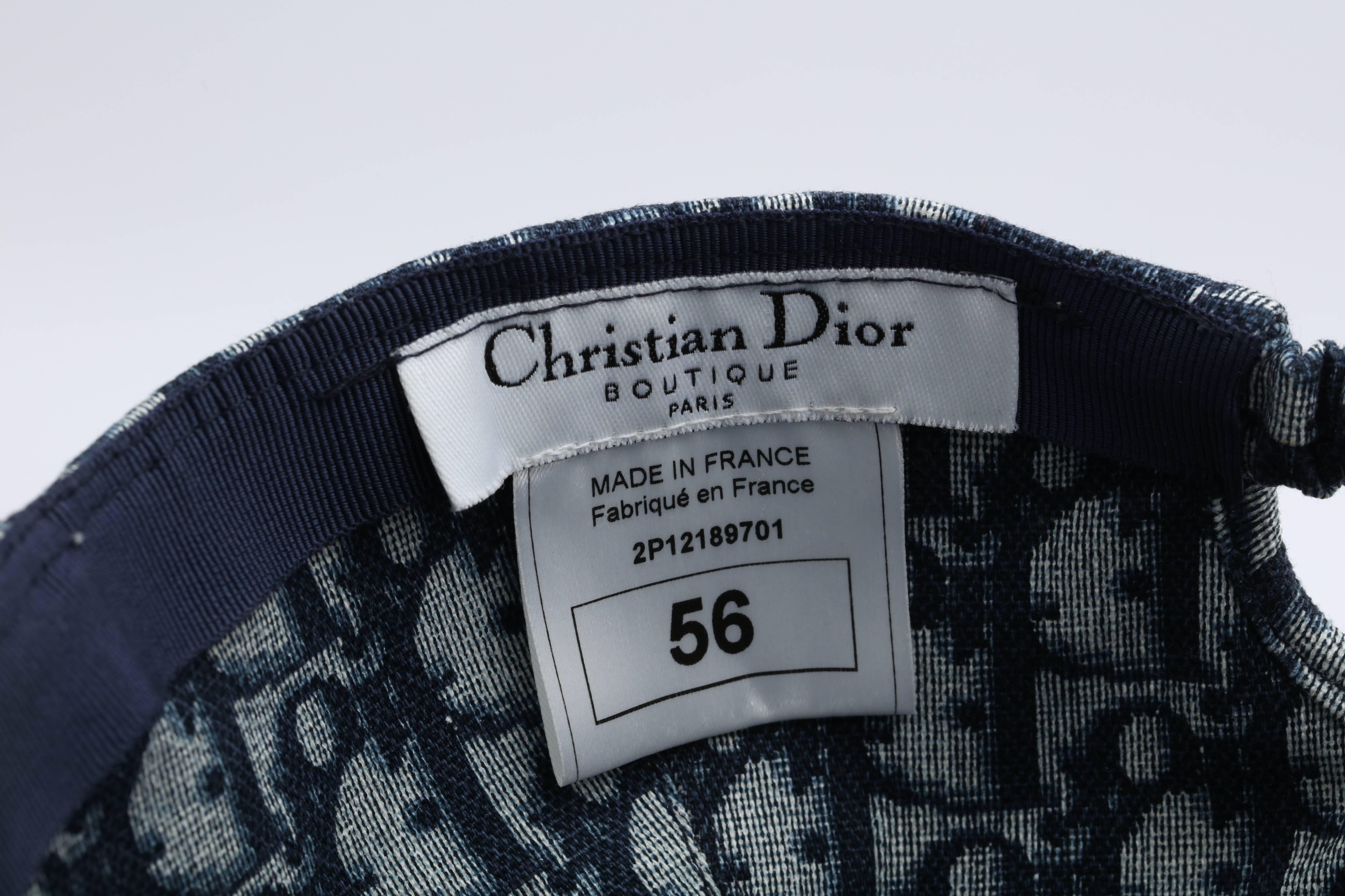John Galliano for Christian Dior Cap with Logos In Excellent Condition In Chicago, IL