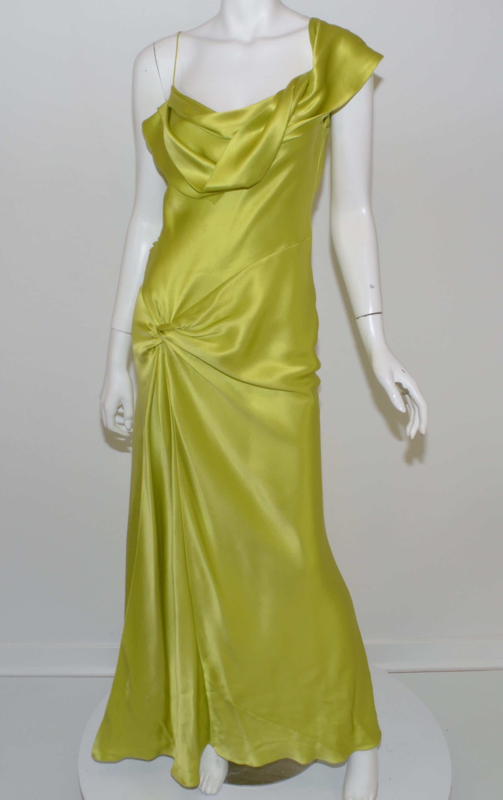 chartreuse dior dress