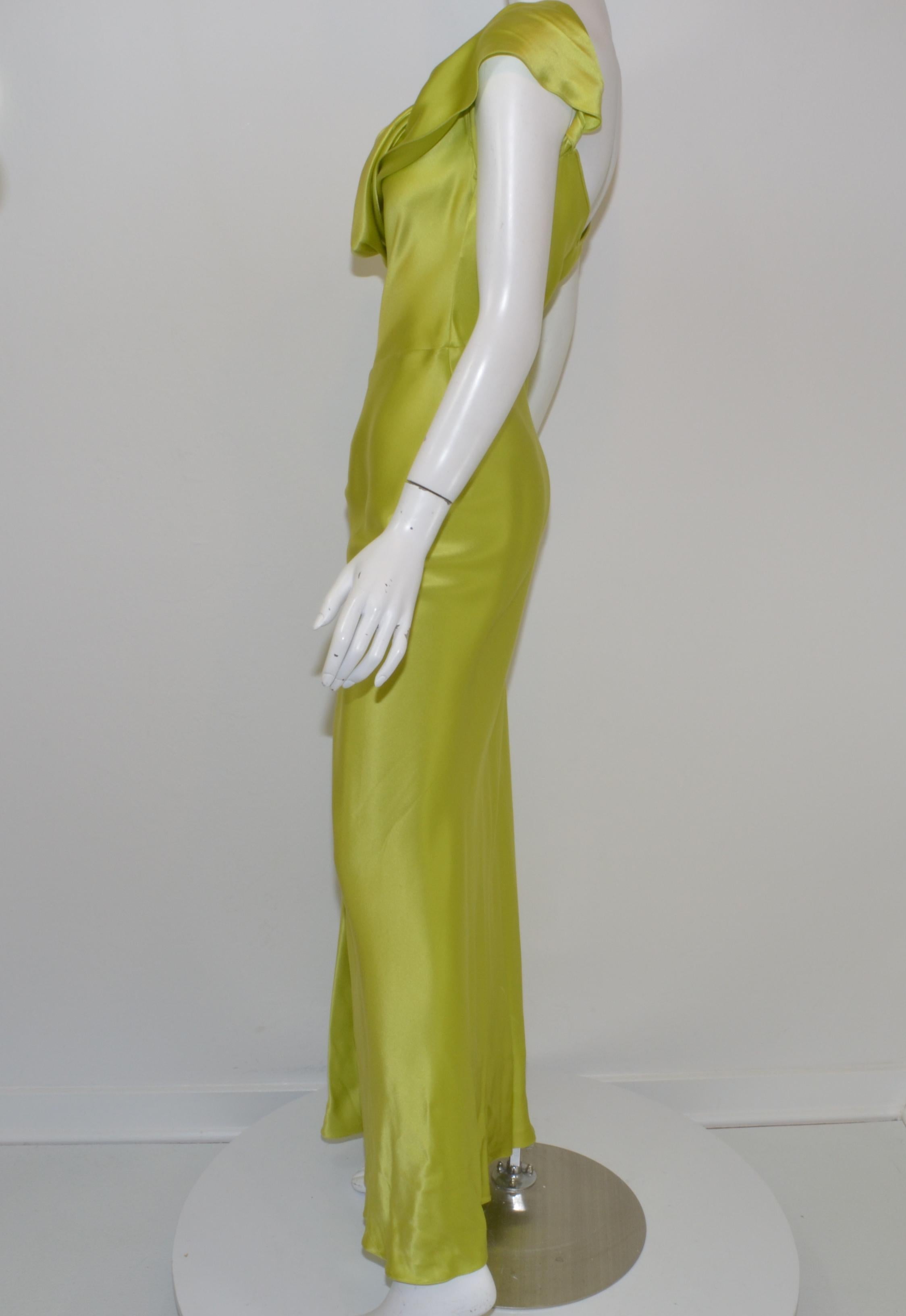 christian dior haute couture chartreuse gown