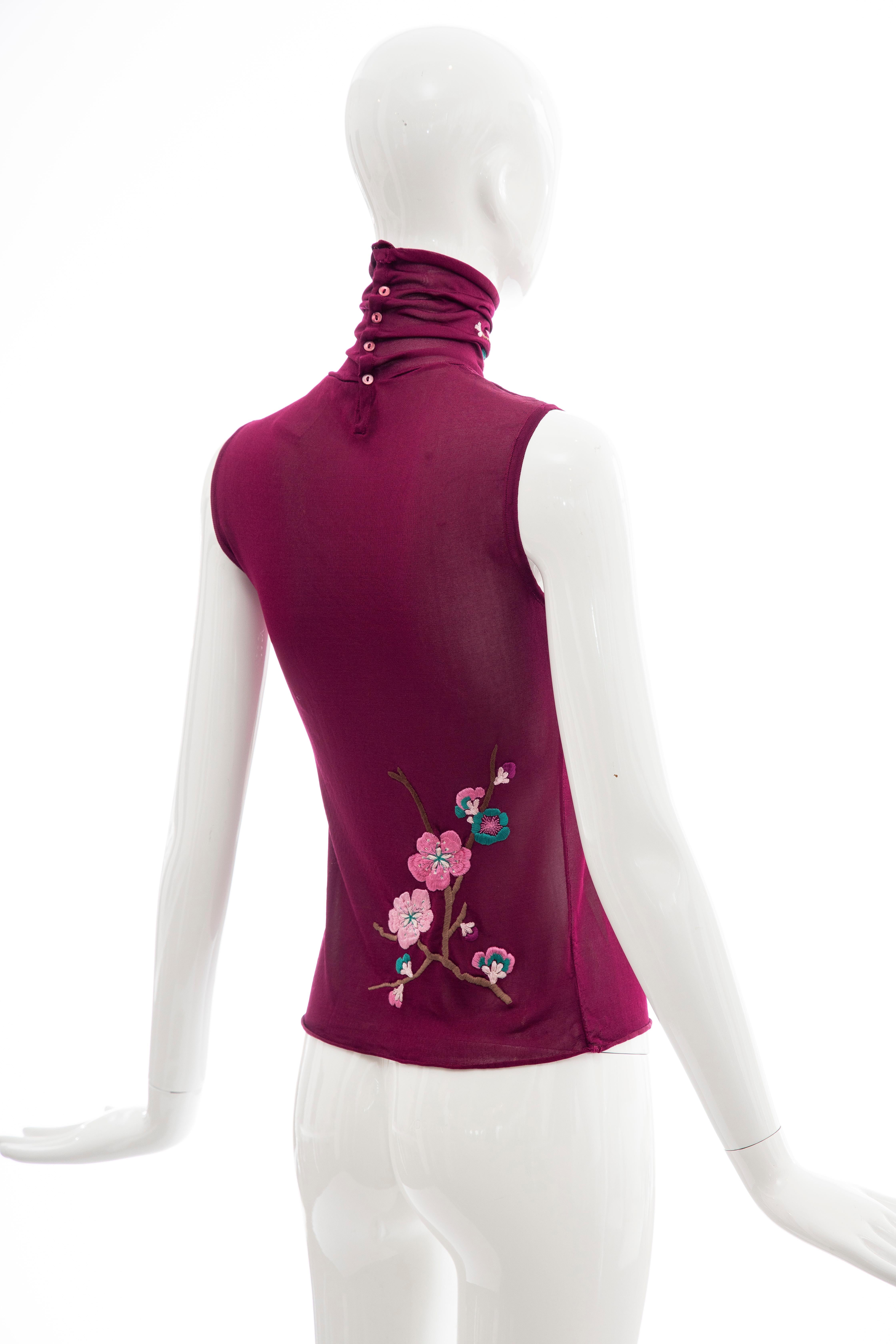 Women's or Men's John Galliano for Christian Dior Embroidered Sleeveless Top, Fall 2003