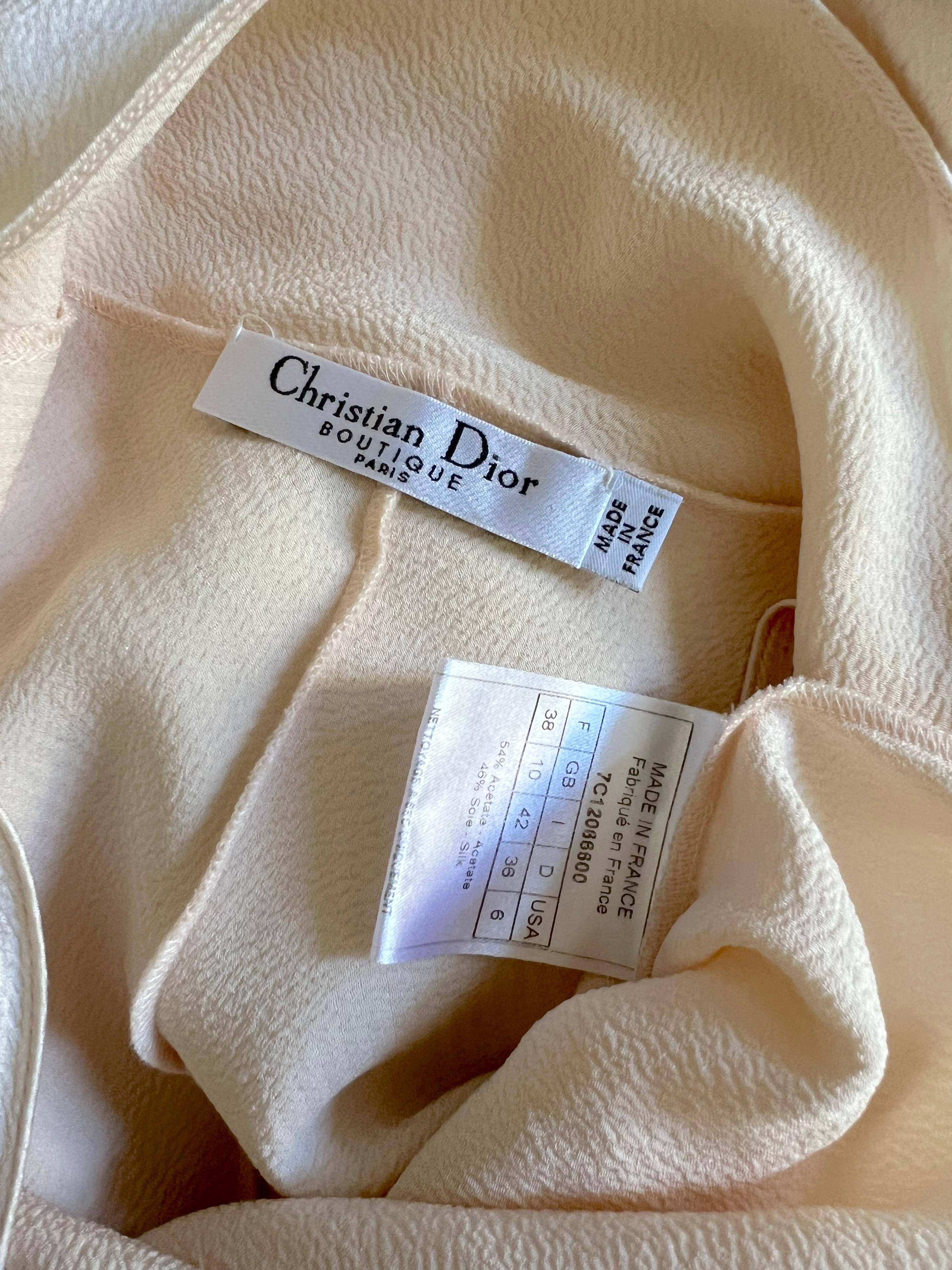 John Galliano for Christian Dior Abito in seta martellata 1