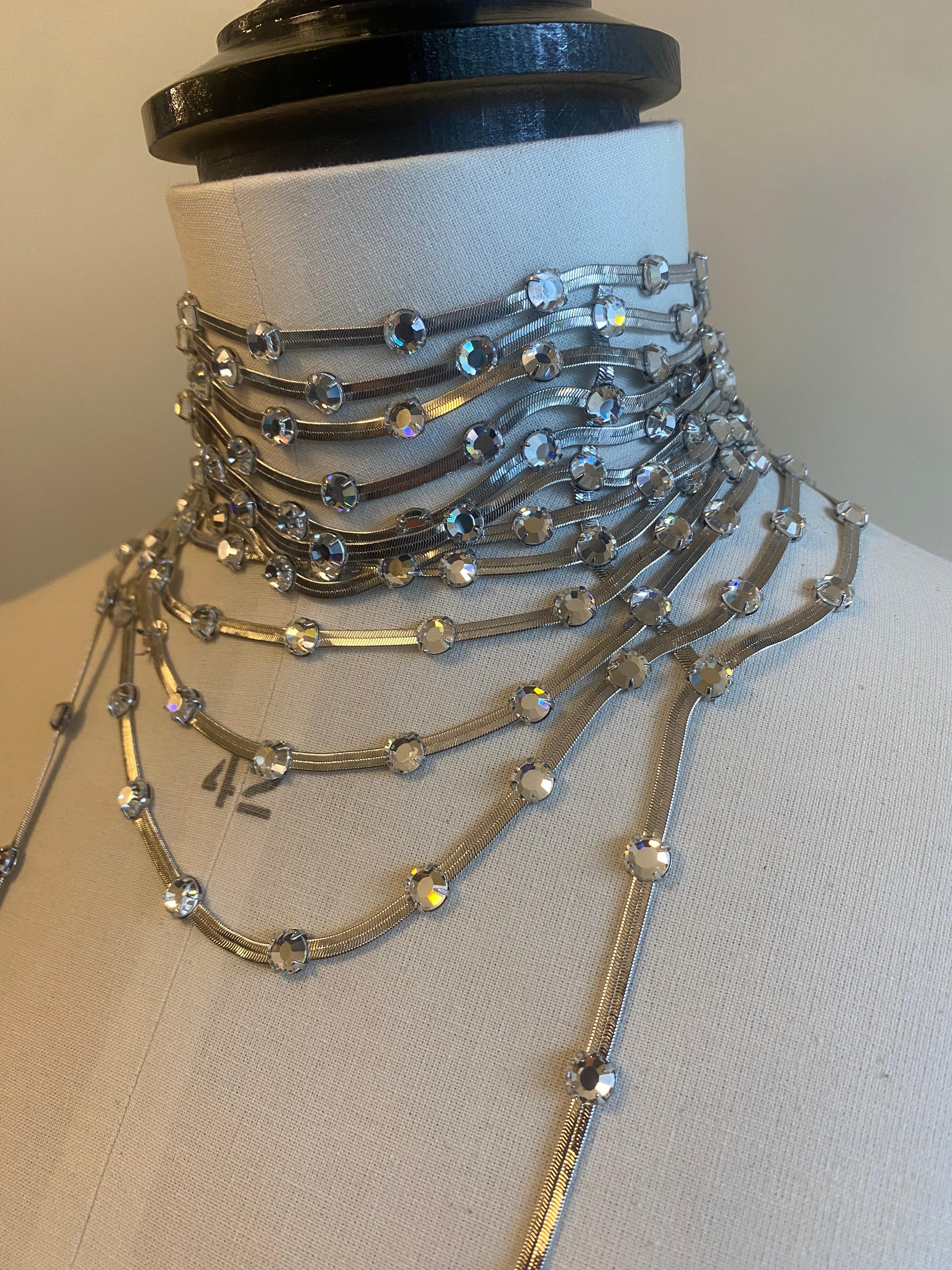 Women's John Galliano for Christian Dior Layered Diamanté Masai Style Necklace