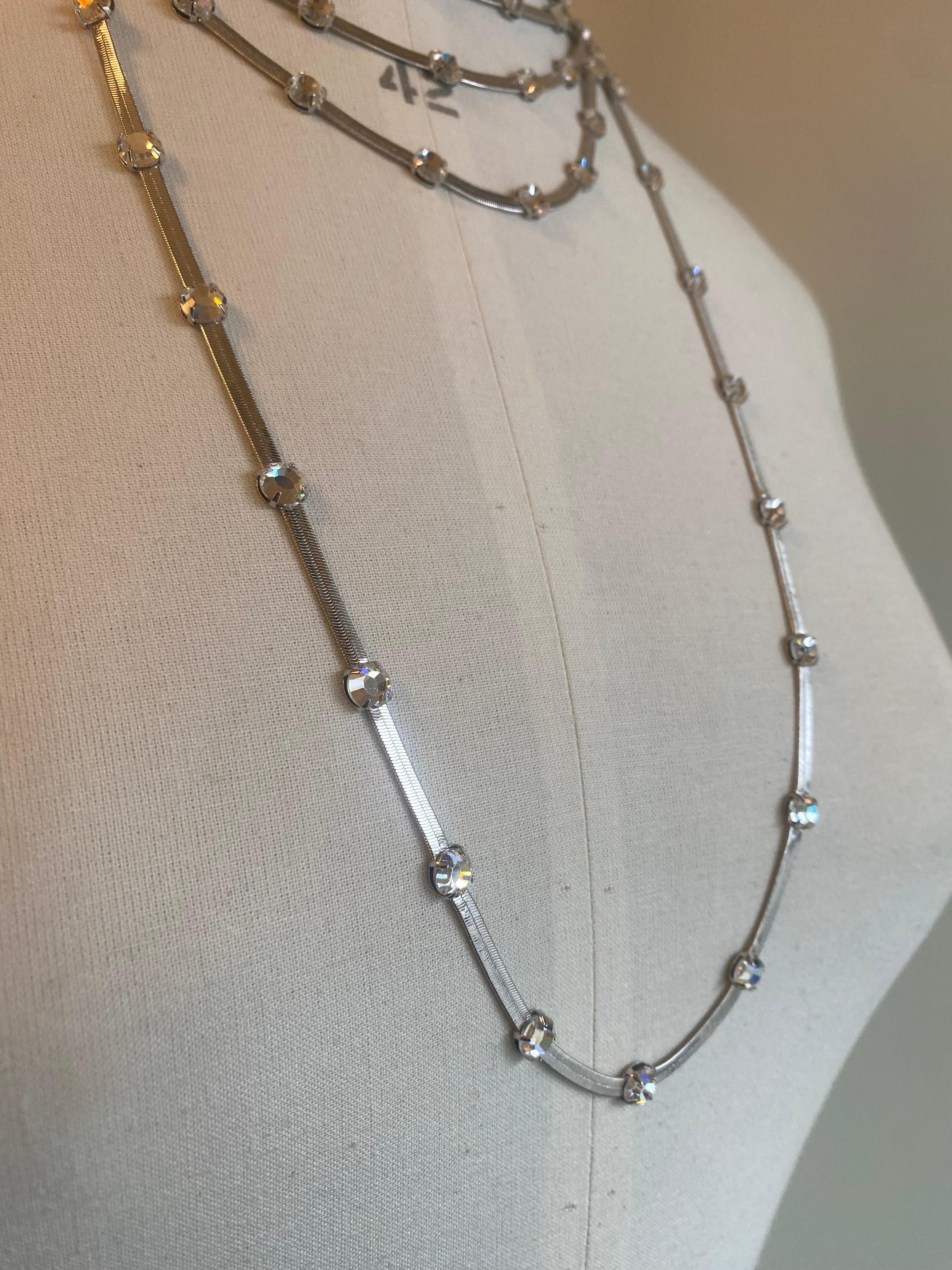 John Galliano for Christian Dior Layered Diamanté Masai Style Necklace 1