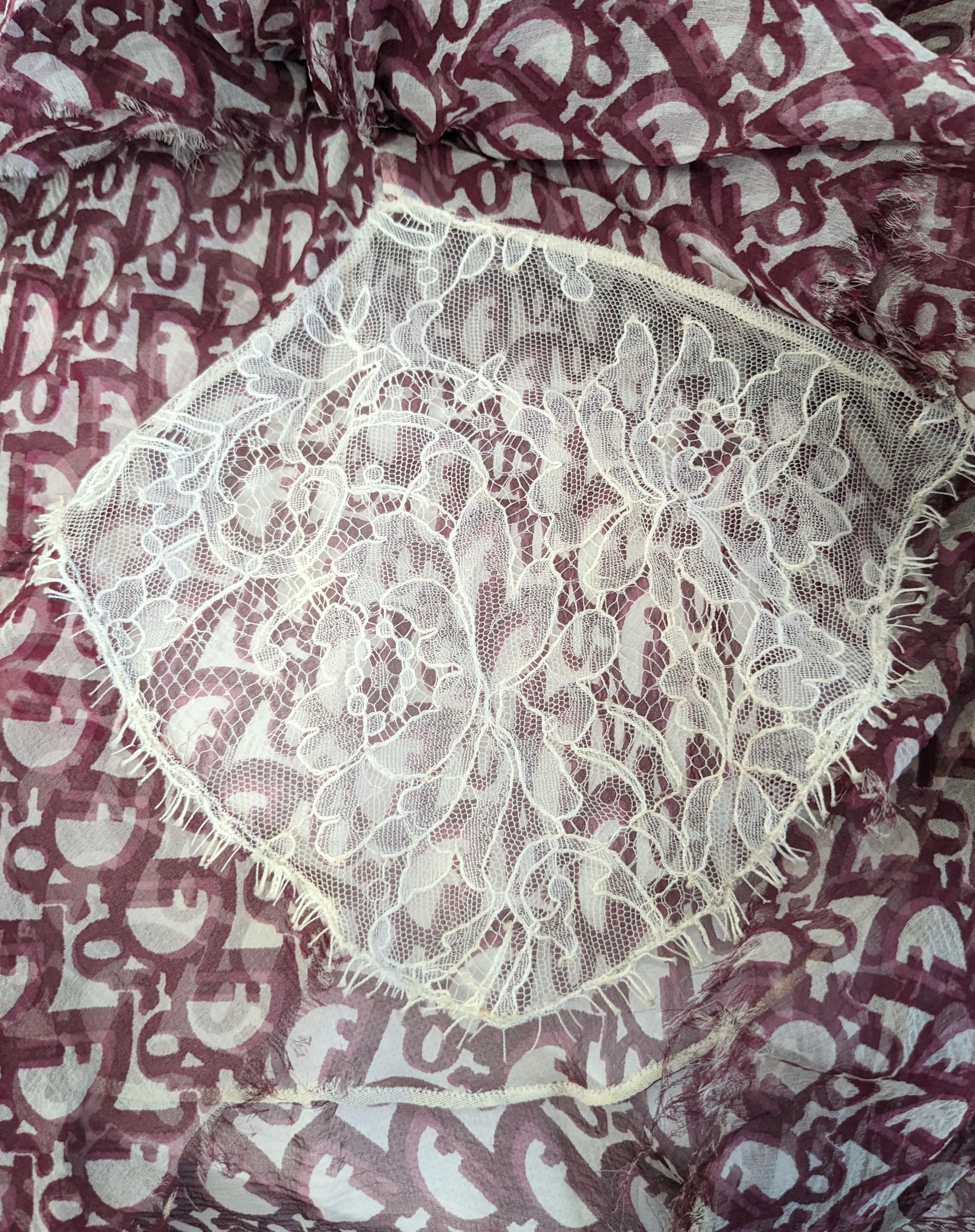 Robe en mousseline imprimée oblique John Galliano for Christian Dior. F/H 2000-2001 en vente 9