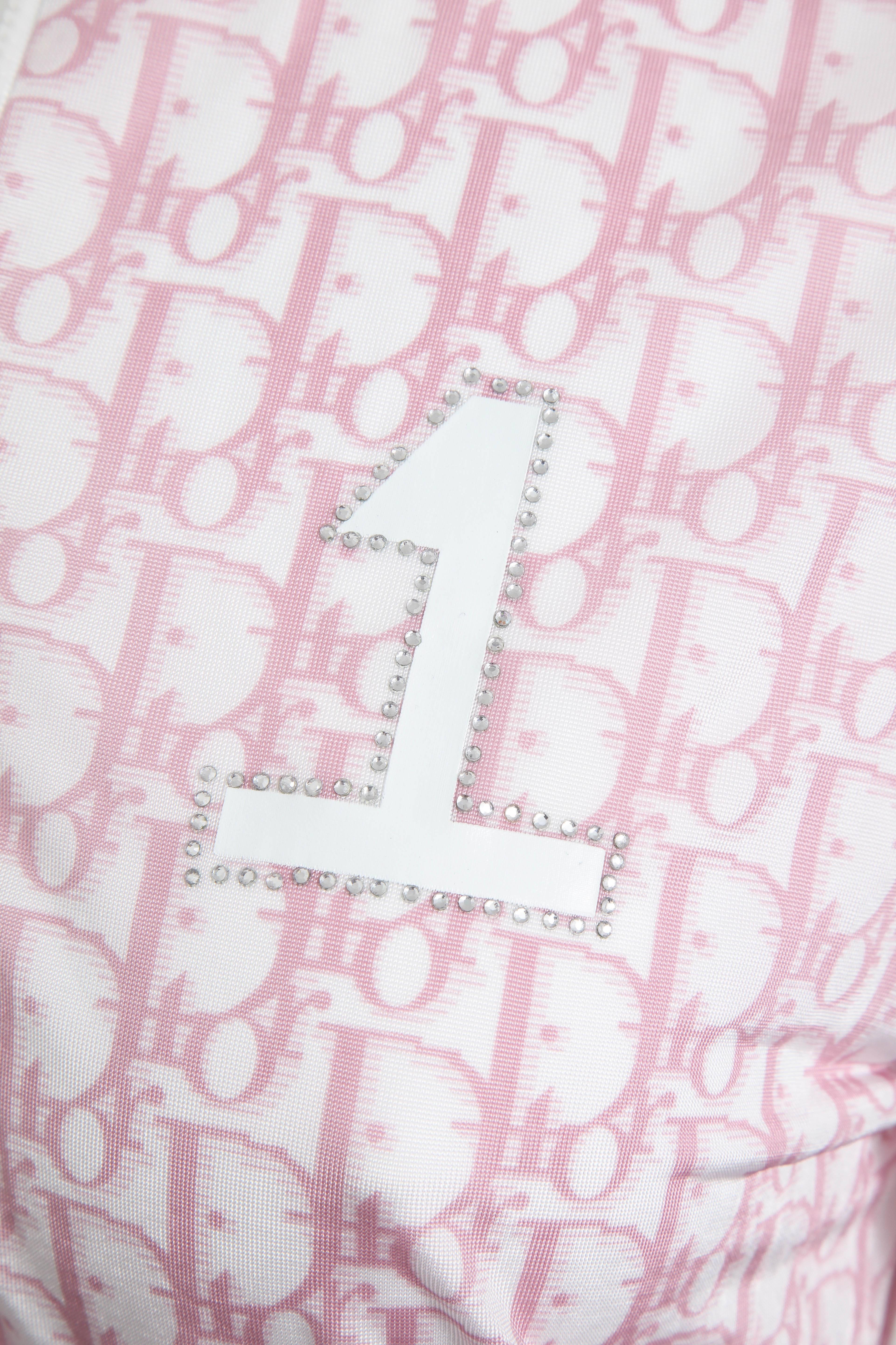 Women's John Galliano for Christian Dior Pink Trotter Logo Shirt For Sale