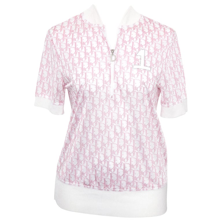 John Galliano for Christian Dior Pink Trotter Logo Shirt For Sale at ...