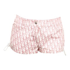 John Galliano for Christian Dior Pink Trotter Logo shorts