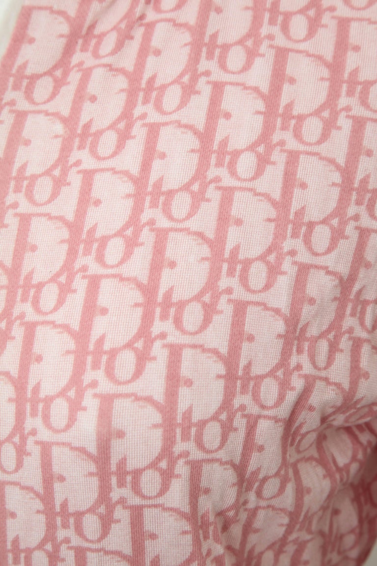 John Galliano for Christian Dior Pink Trotter Logo Sweater For