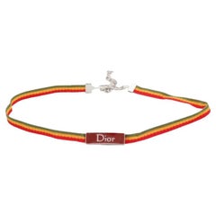 Iconic Christian Dior by John Galliano Rasta Collection Choker Necklace