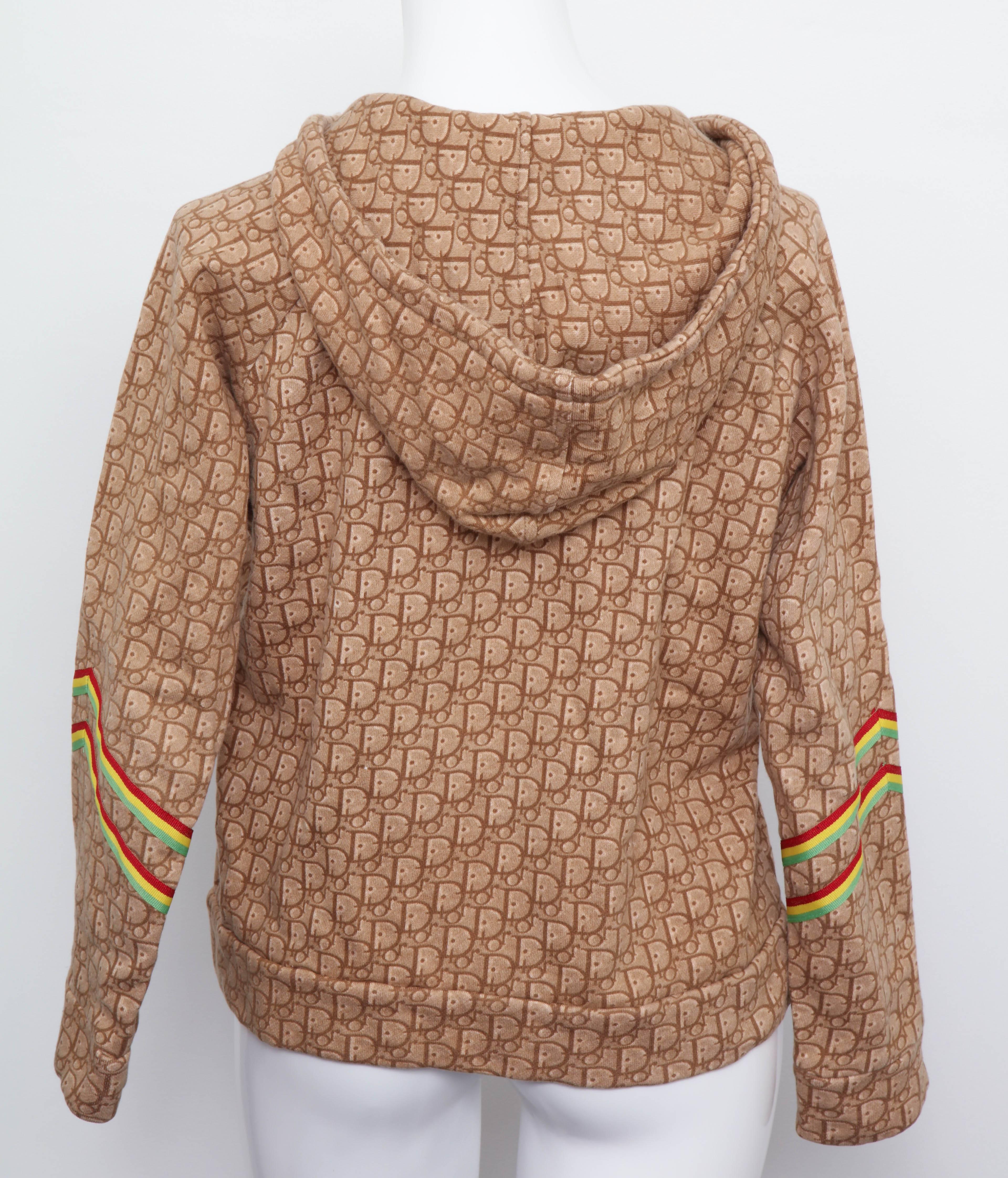 Brown John Galliano for Christian Dior Rasta Hoodie For Sale