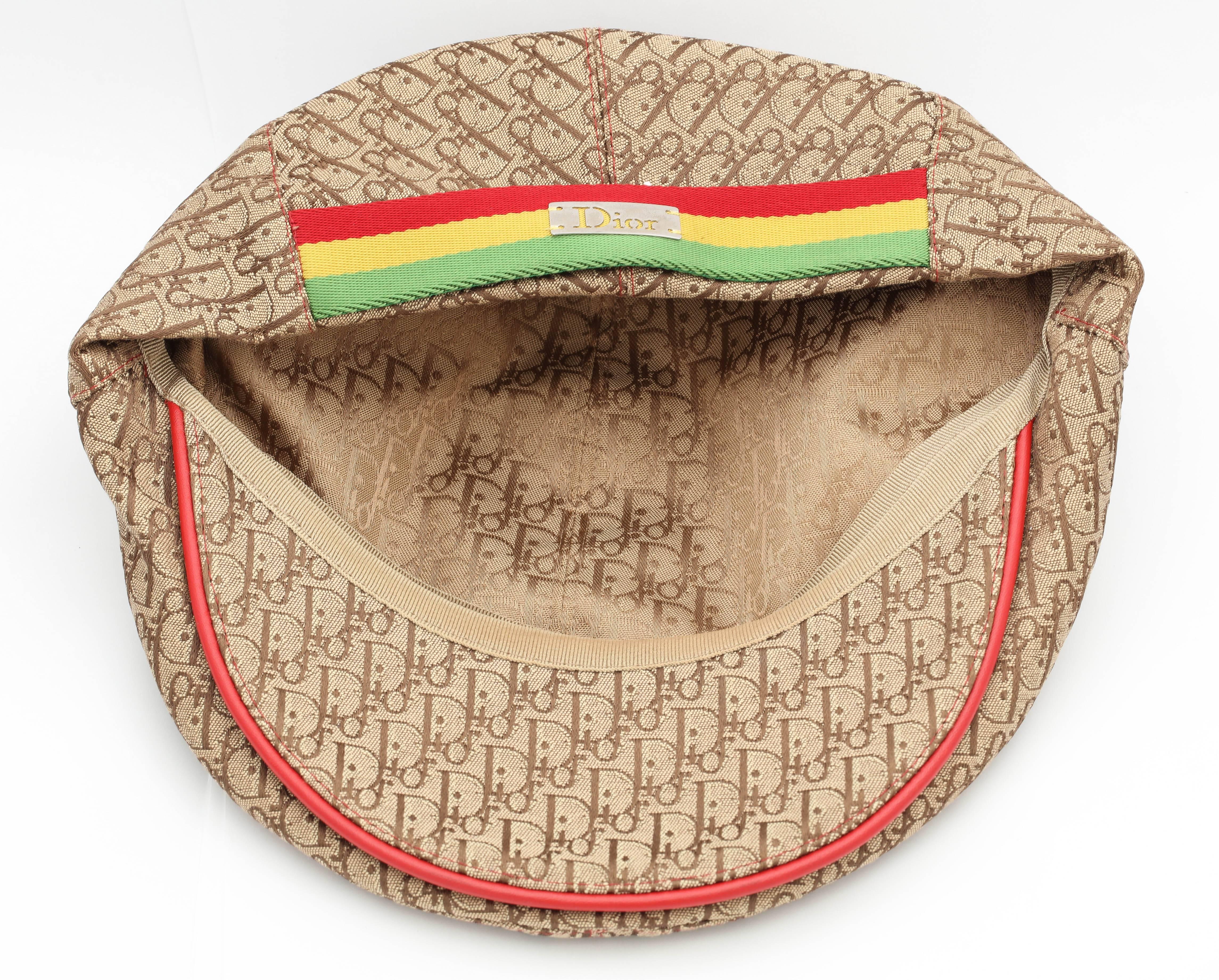 John Galliano for Christian Dior Rasta Logo Hat 