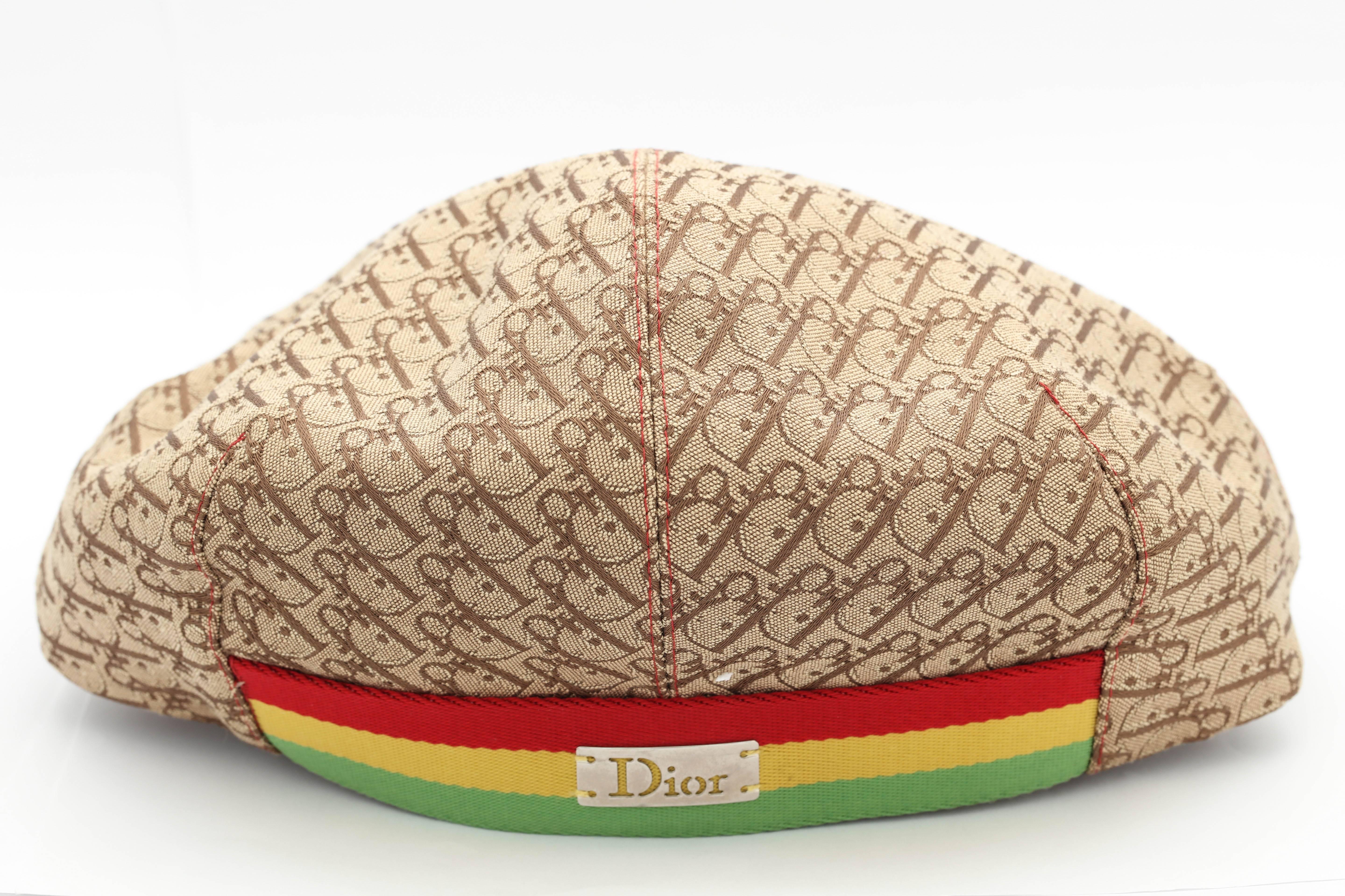 John Galliano for Christian Dior Rasta Logo Hat 