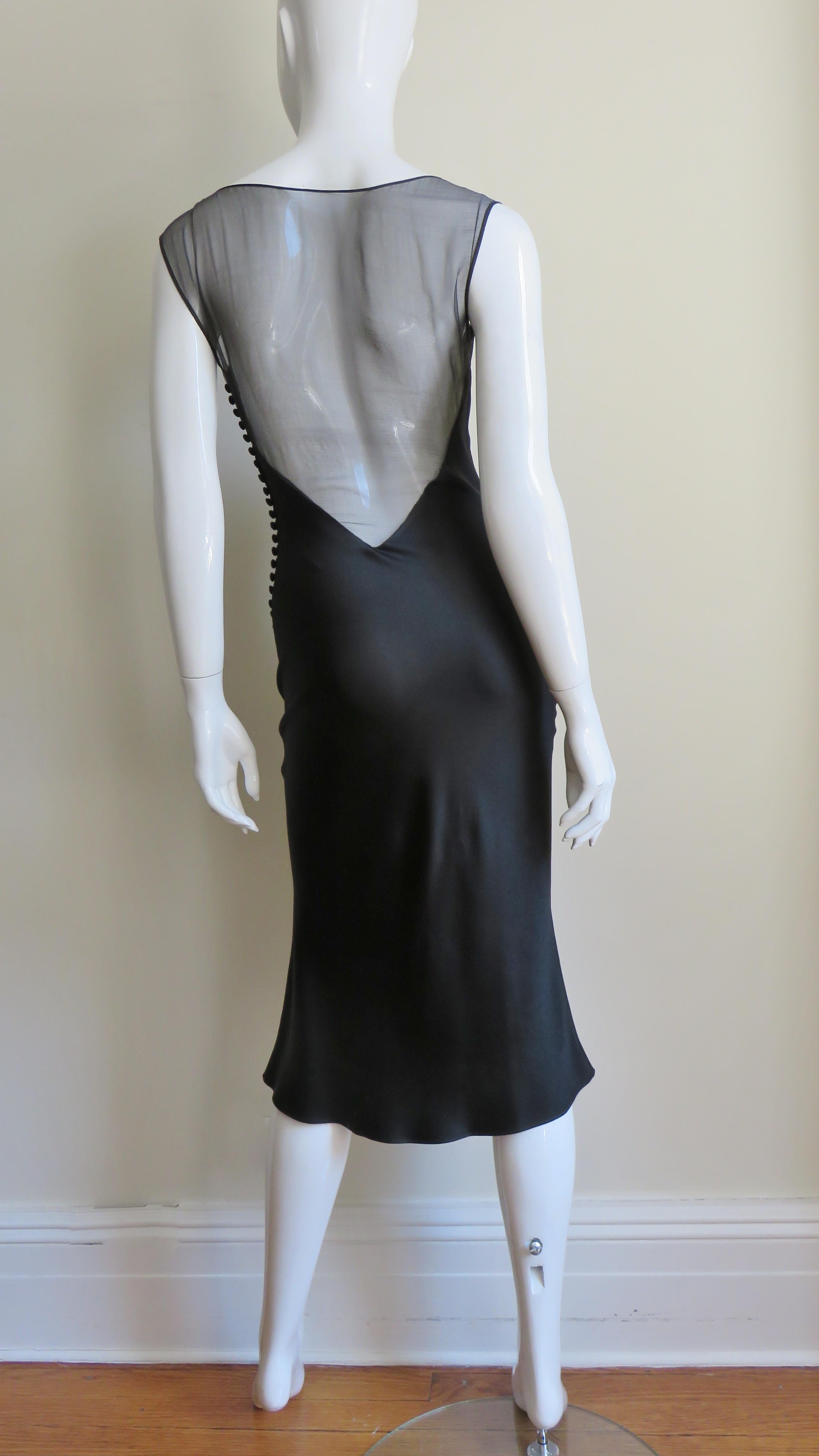 John Galliano for Christian Dior Sheer Back Silk Dress 3