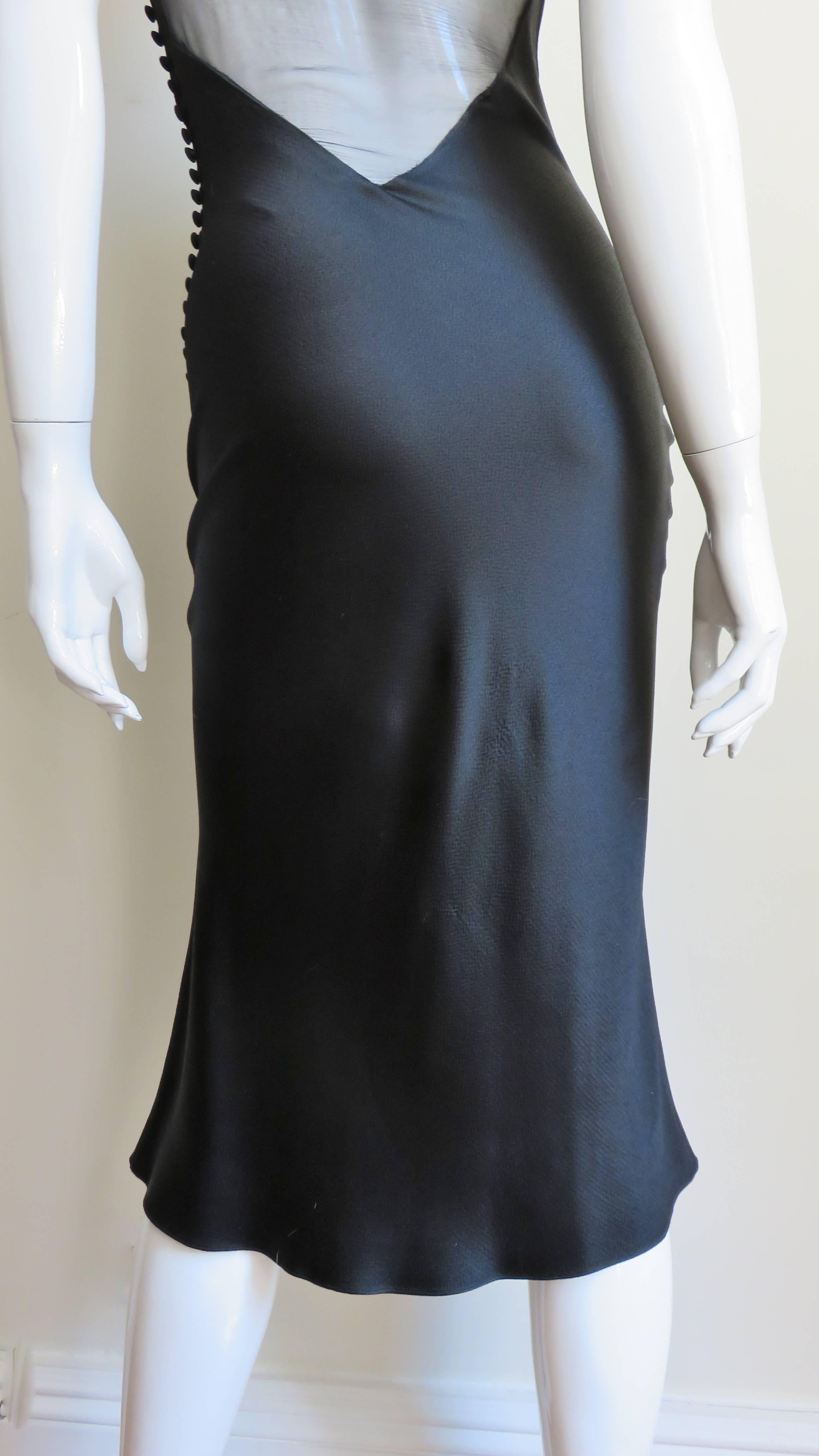 John Galliano for Christian Dior Sheer Back Silk Dress 6