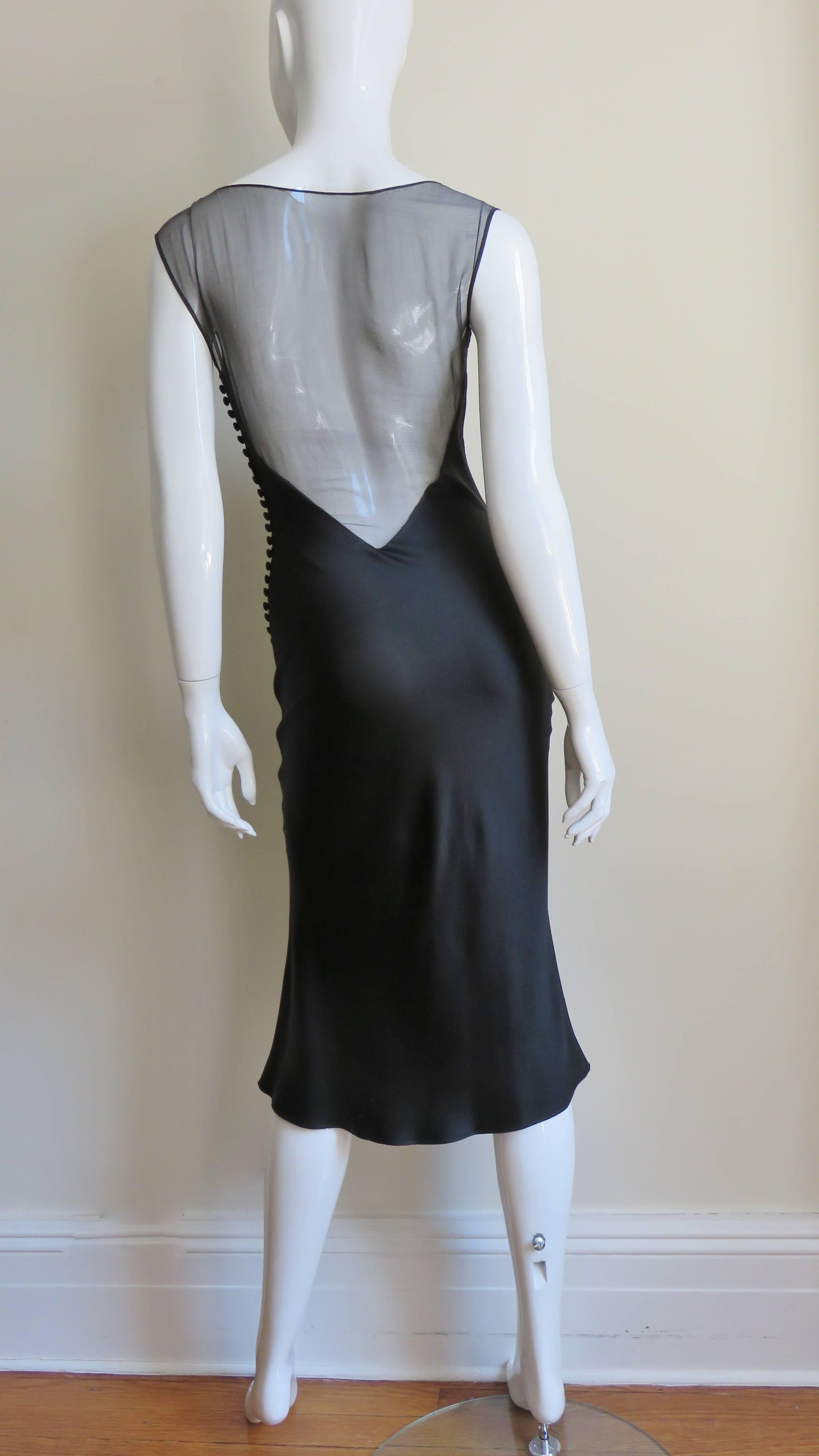 John Galliano for Christian Dior Sheer Back Silk Dress 7