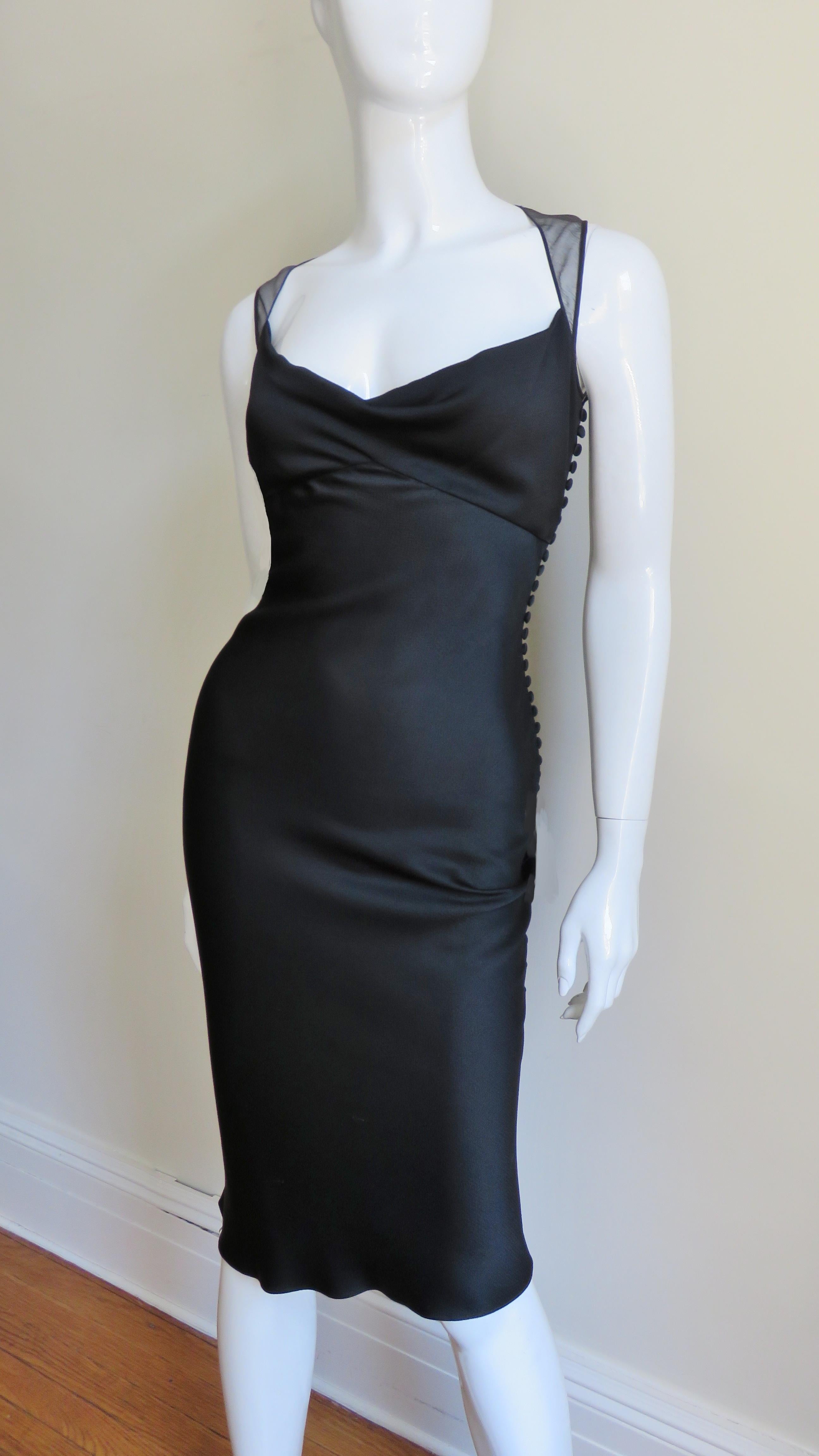 John Galliano for Christian Dior Sheer Back Silk Dress 1