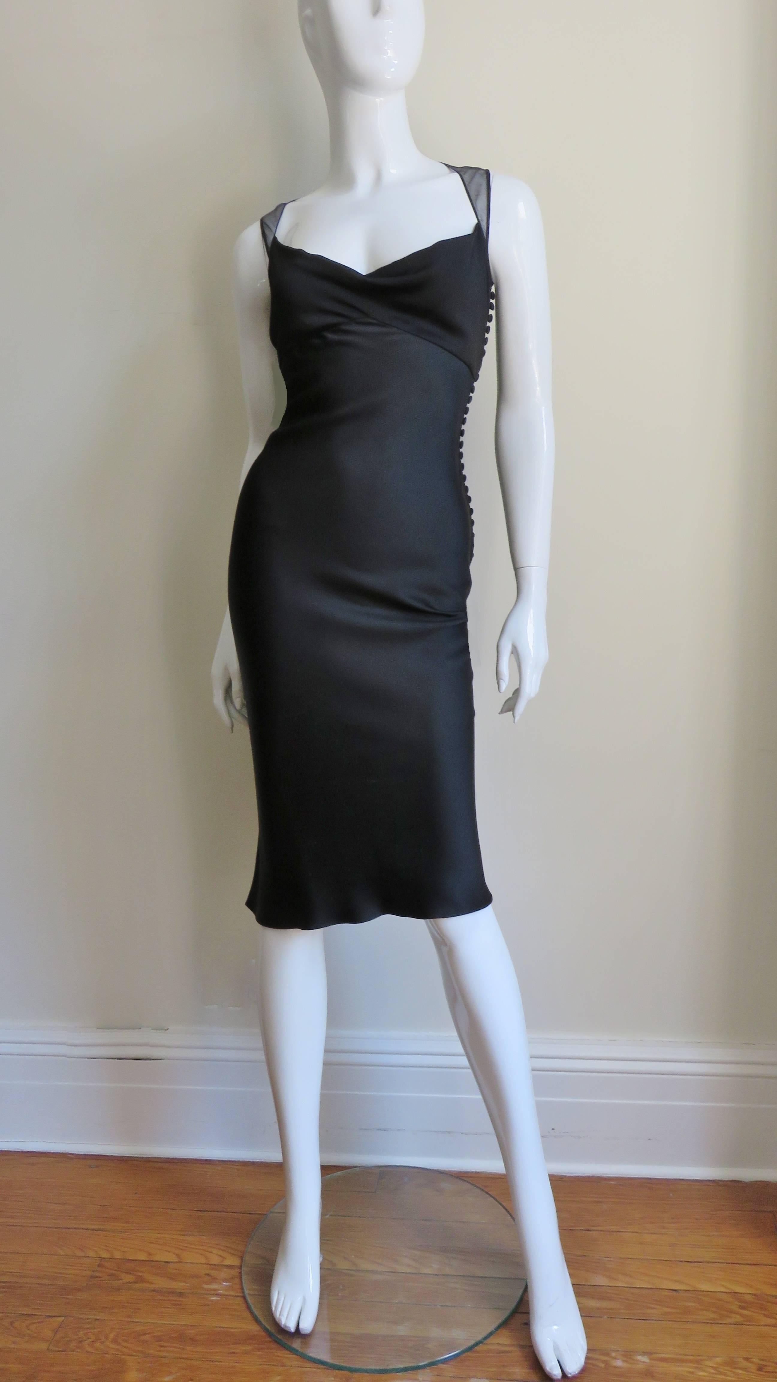 John Galliano for Christian Dior Sheer Back Silk Dress 2