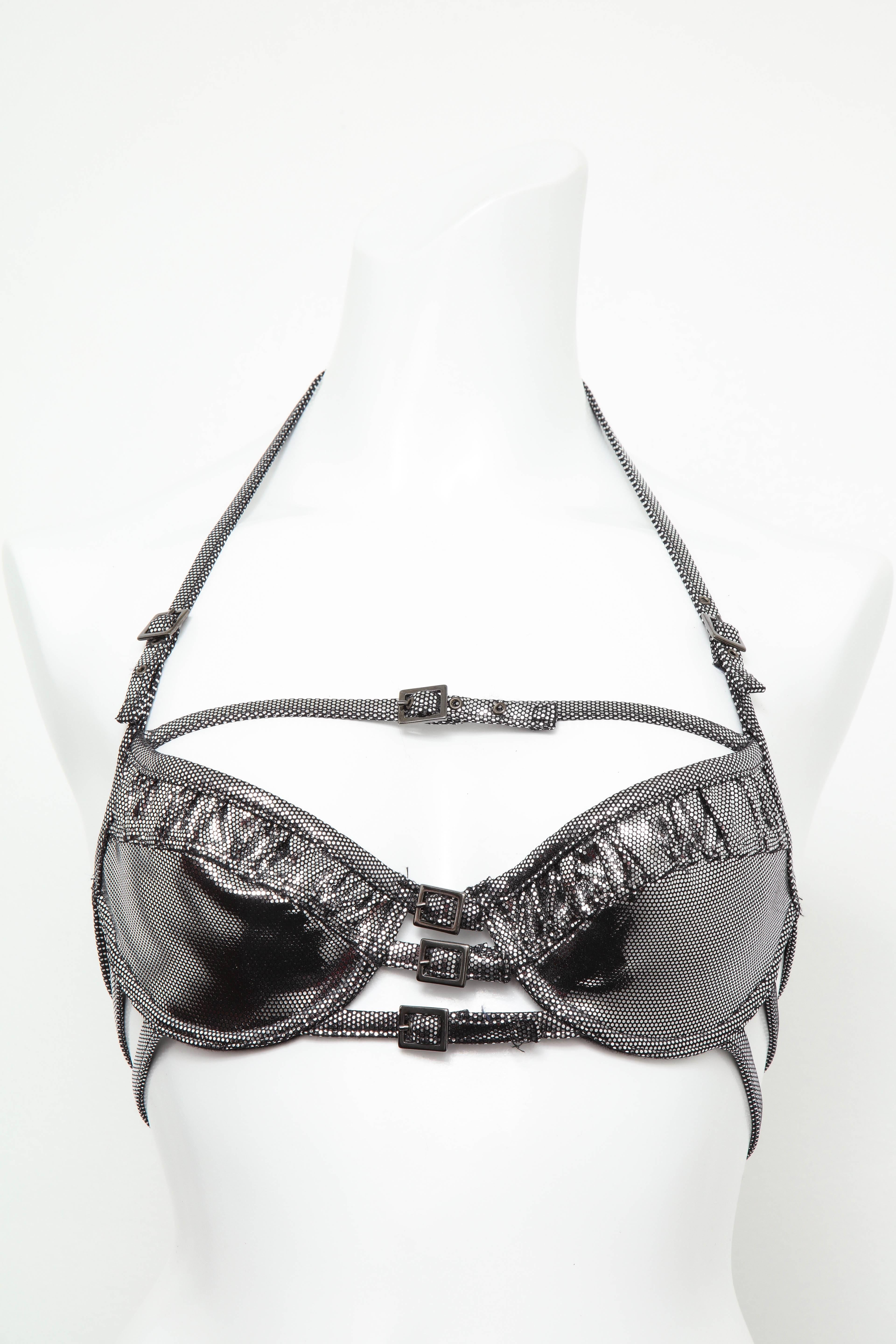 Gorgeous John Galliano for Christian Dior silver bikini with belts. Featured in Dior ad. 

FR Size 38