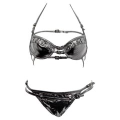 John Galliano for Christian Dior Silver Swimsuit Bikini 