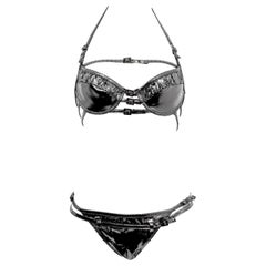 John Galliano for Christian Dior Silver Swimsuit Bikini 