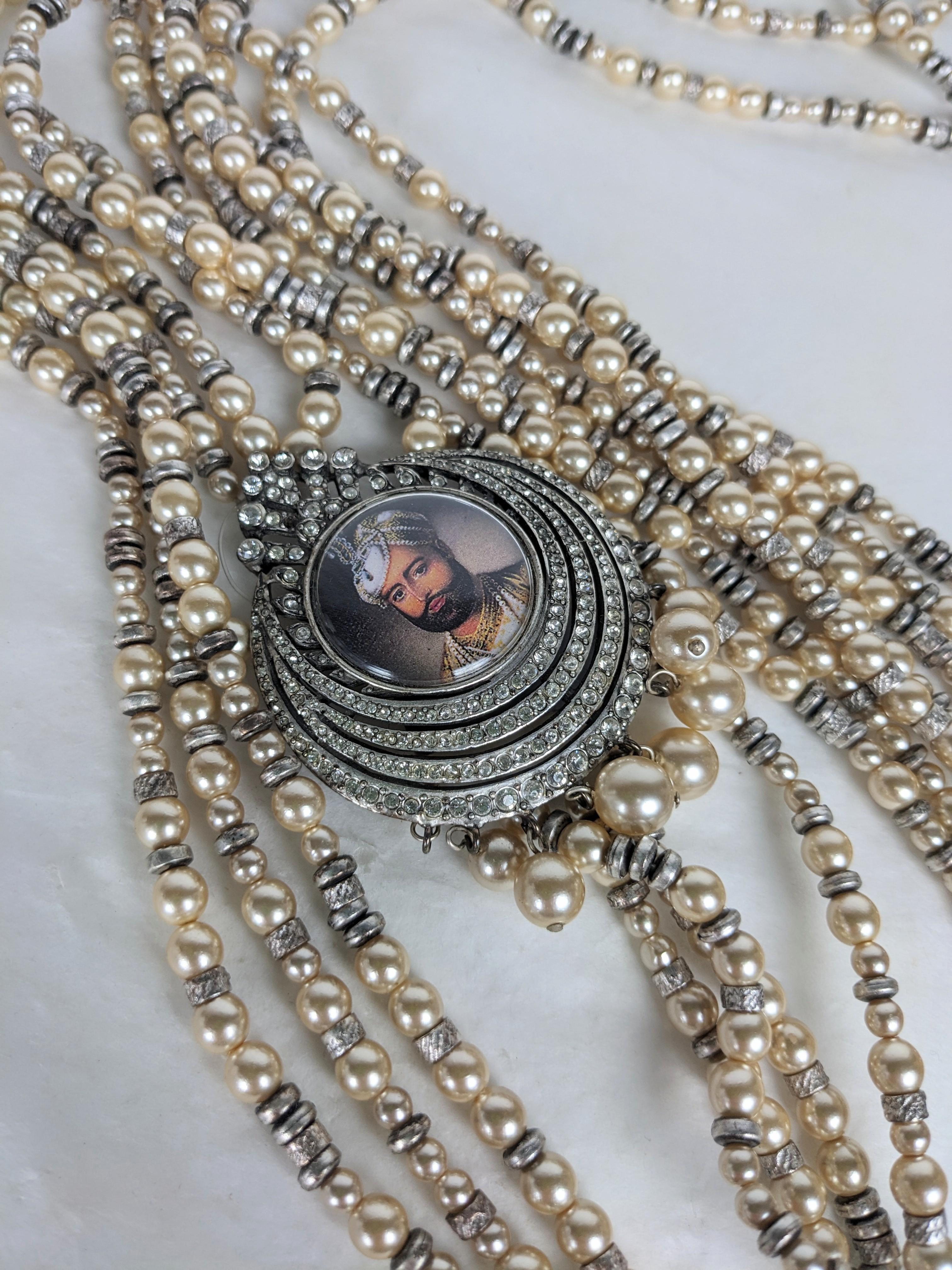John Galliano for Christian Dior Primavera/Estate 1998 Collana elaborata di perle Raj in vendita 6