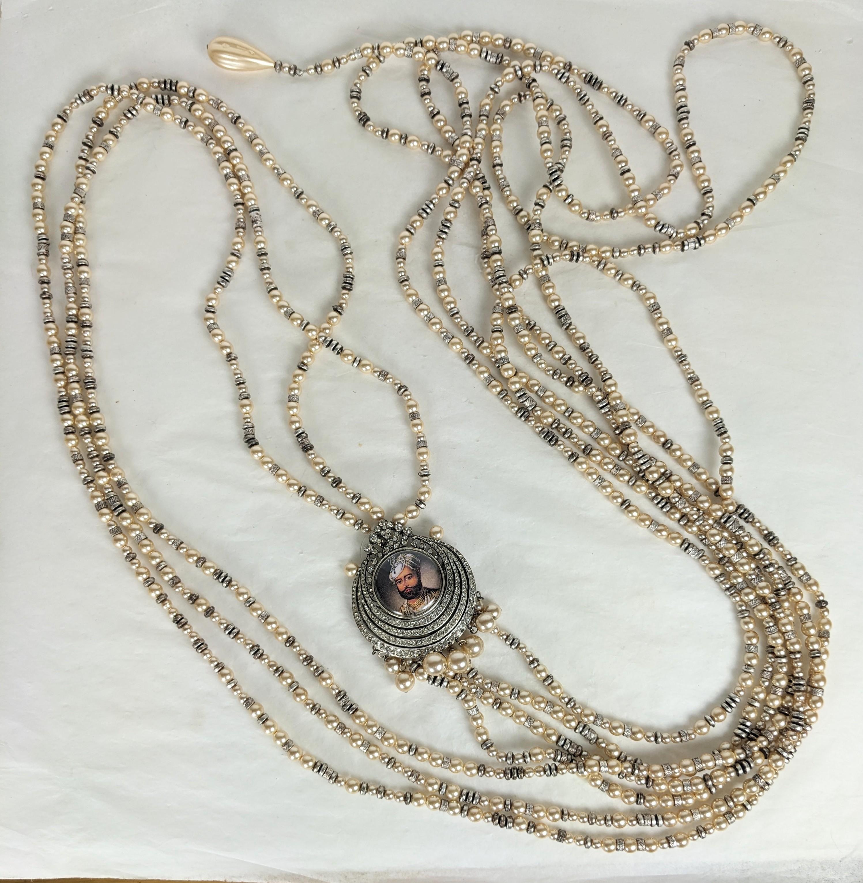John Galliano for Christian Dior Primavera/Estate 1998 Collana elaborata di perle Raj in vendita 7
