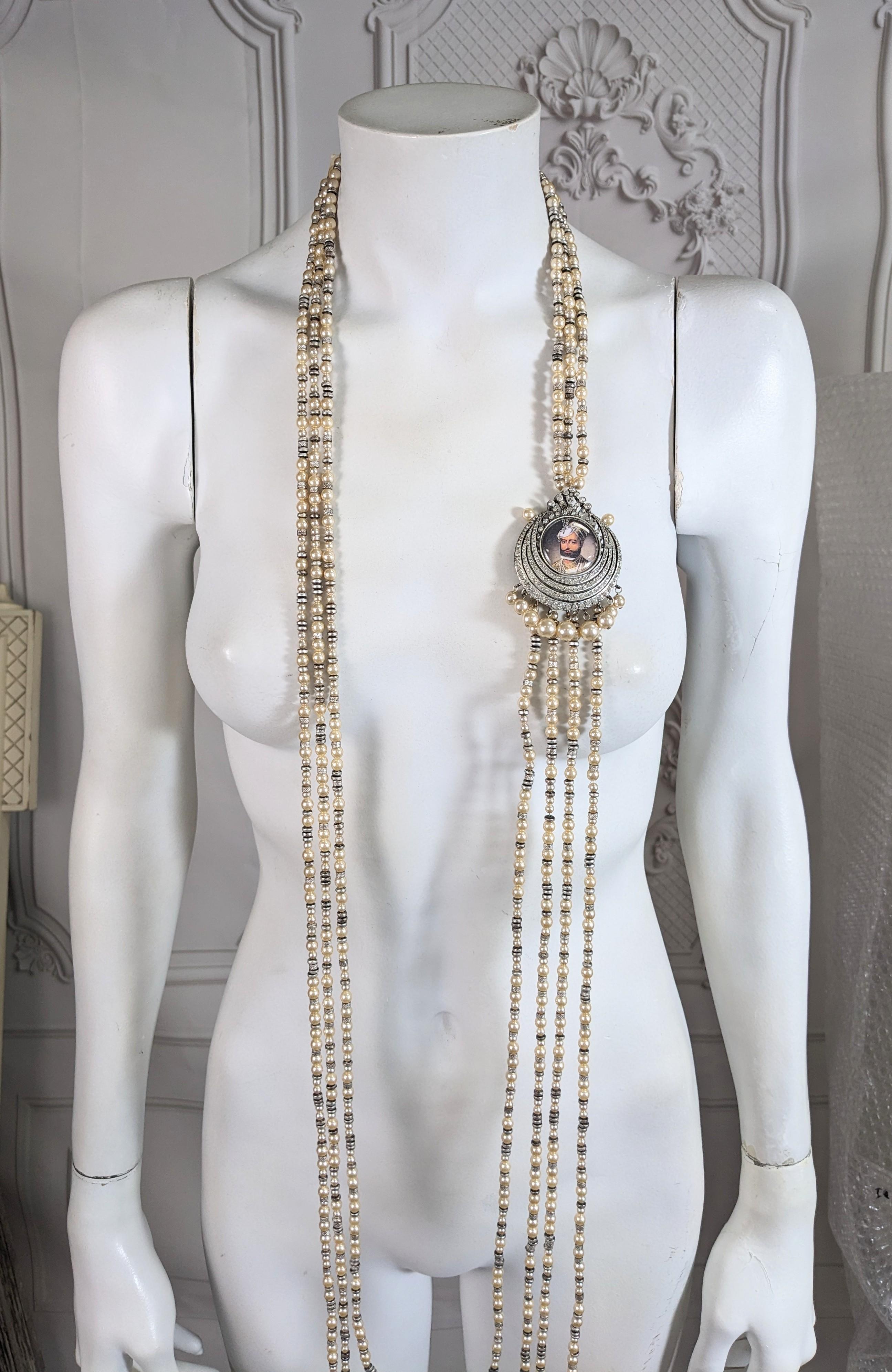 Rara collana lunga di perle finte John Galliano for Christian Dior Primavera Estate 1998 Ready-to-Wear 