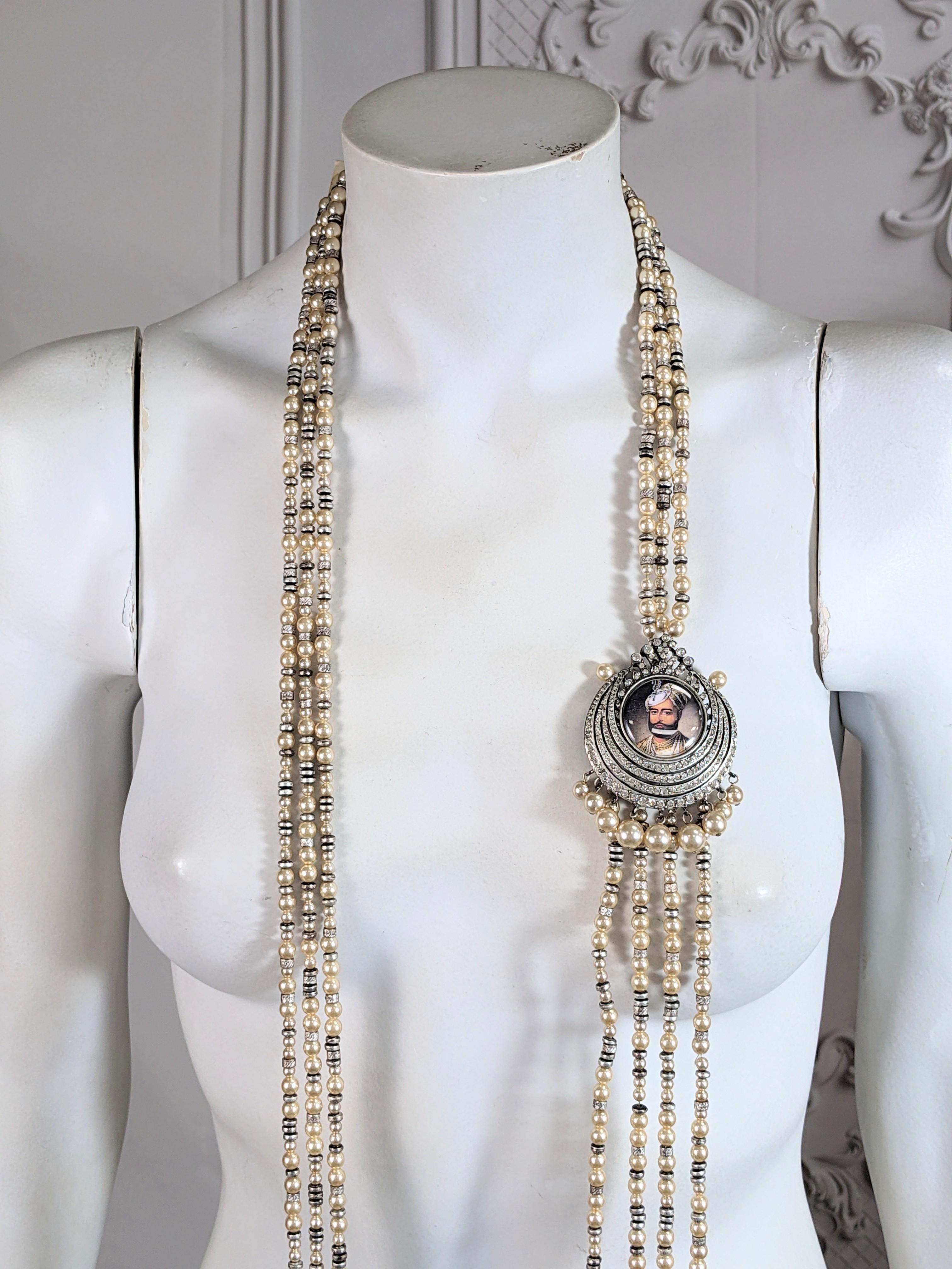 John Galliano for Christian Dior Primavera/Estate 1998 Collana elaborata di perle Raj In condizioni Nuovo in vendita a New York, NY