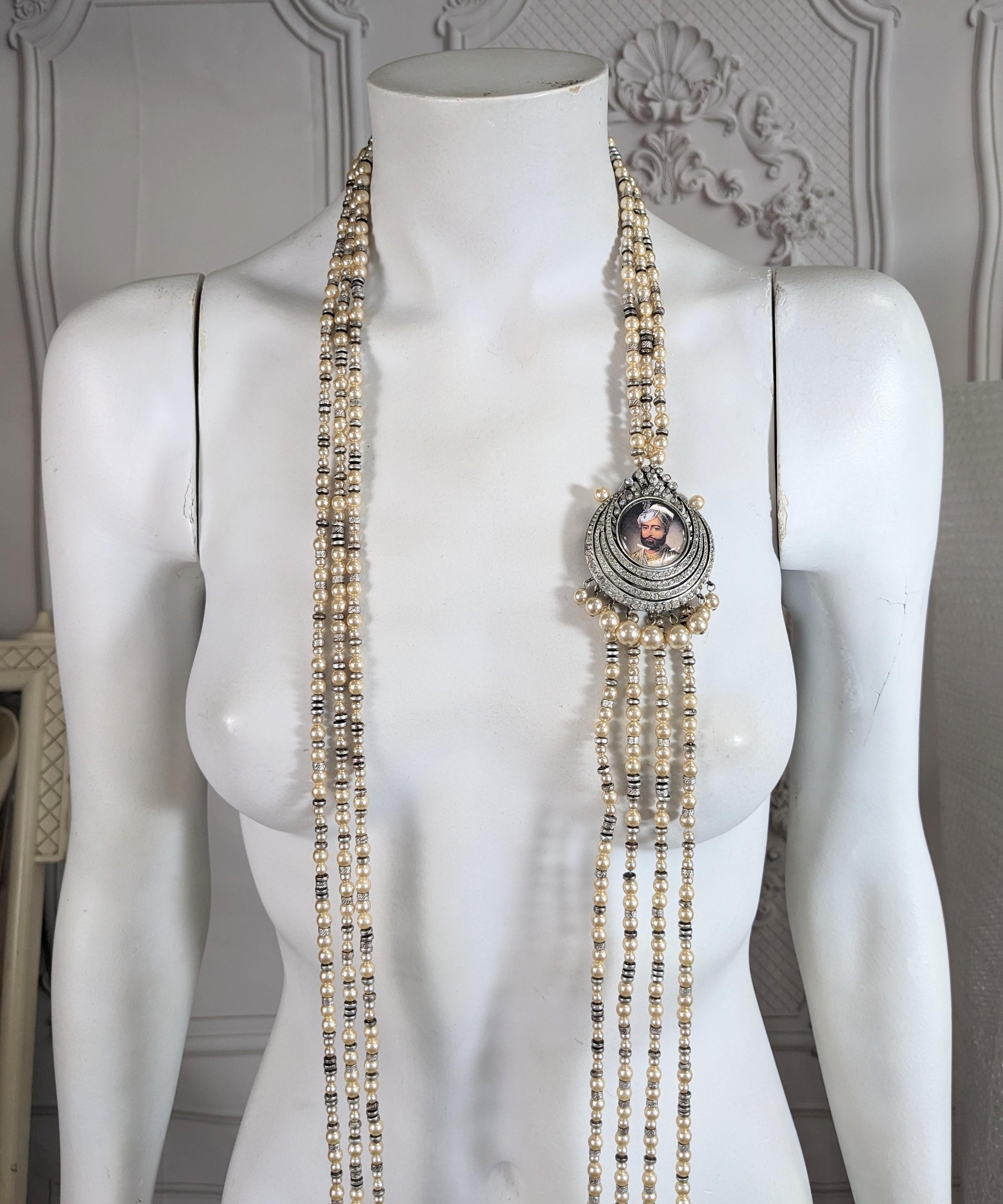 John Galliano for Christian Dior Primavera/Estate 1998 Collana elaborata di perle Raj in vendita 2