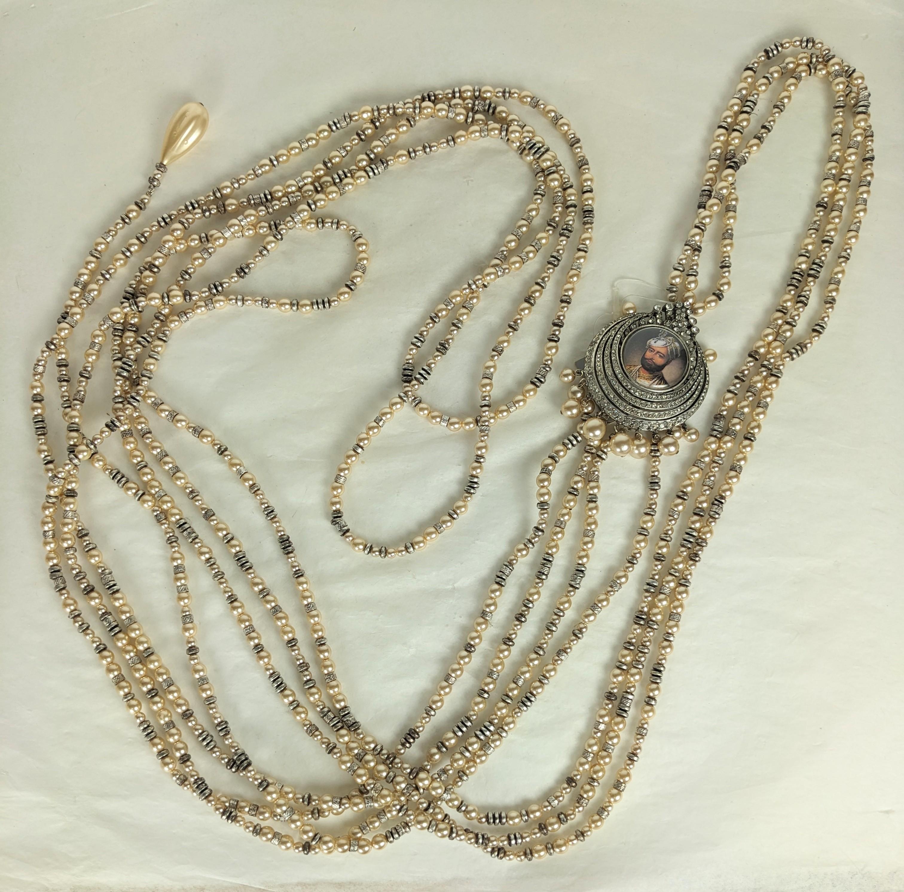 John Galliano for Christian Dior Primavera/Estate 1998 Collana elaborata di perle Raj in vendita 4