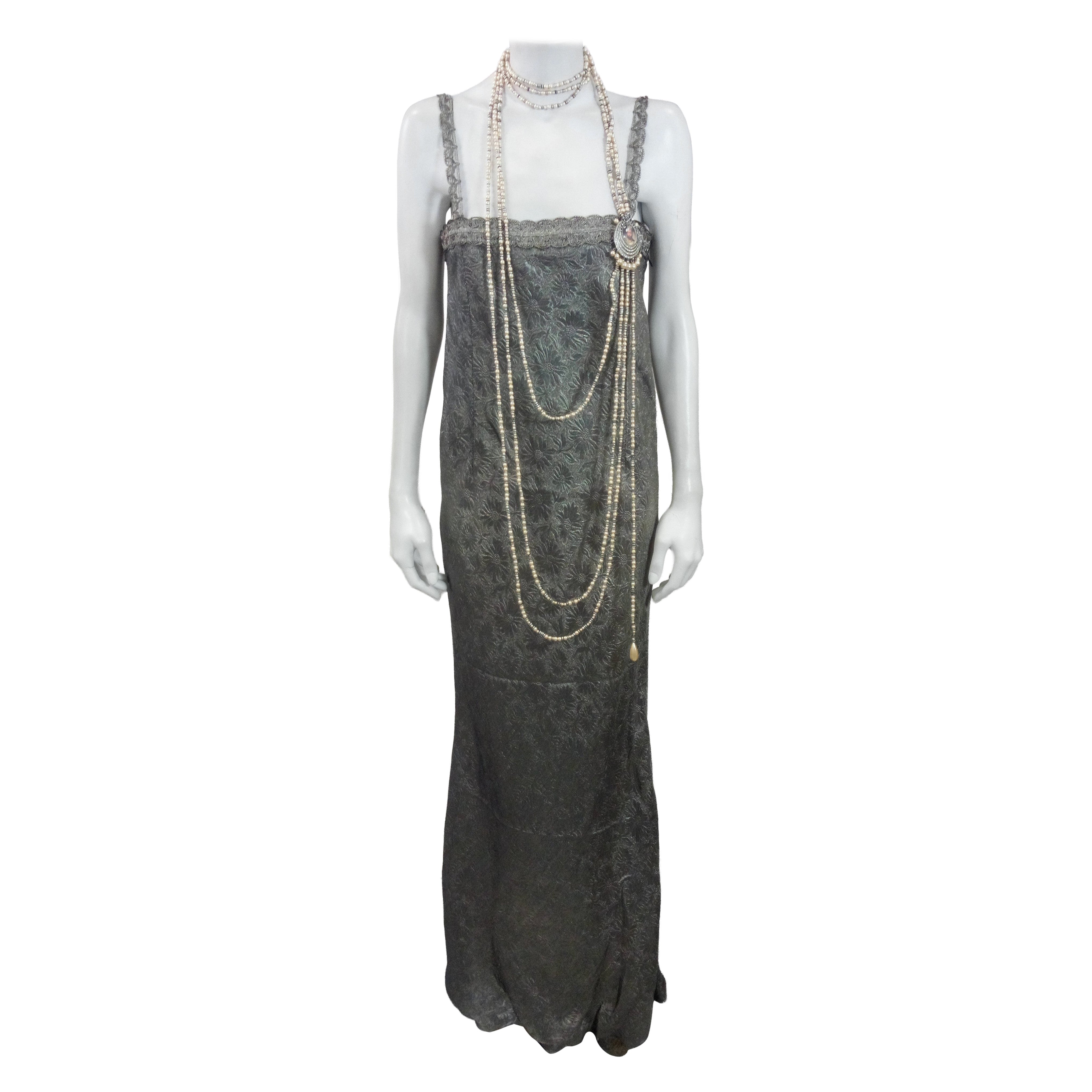 John Galliano for Christian Dior SS 1998 "In A Boudoir Mood "Silver Lame Gown