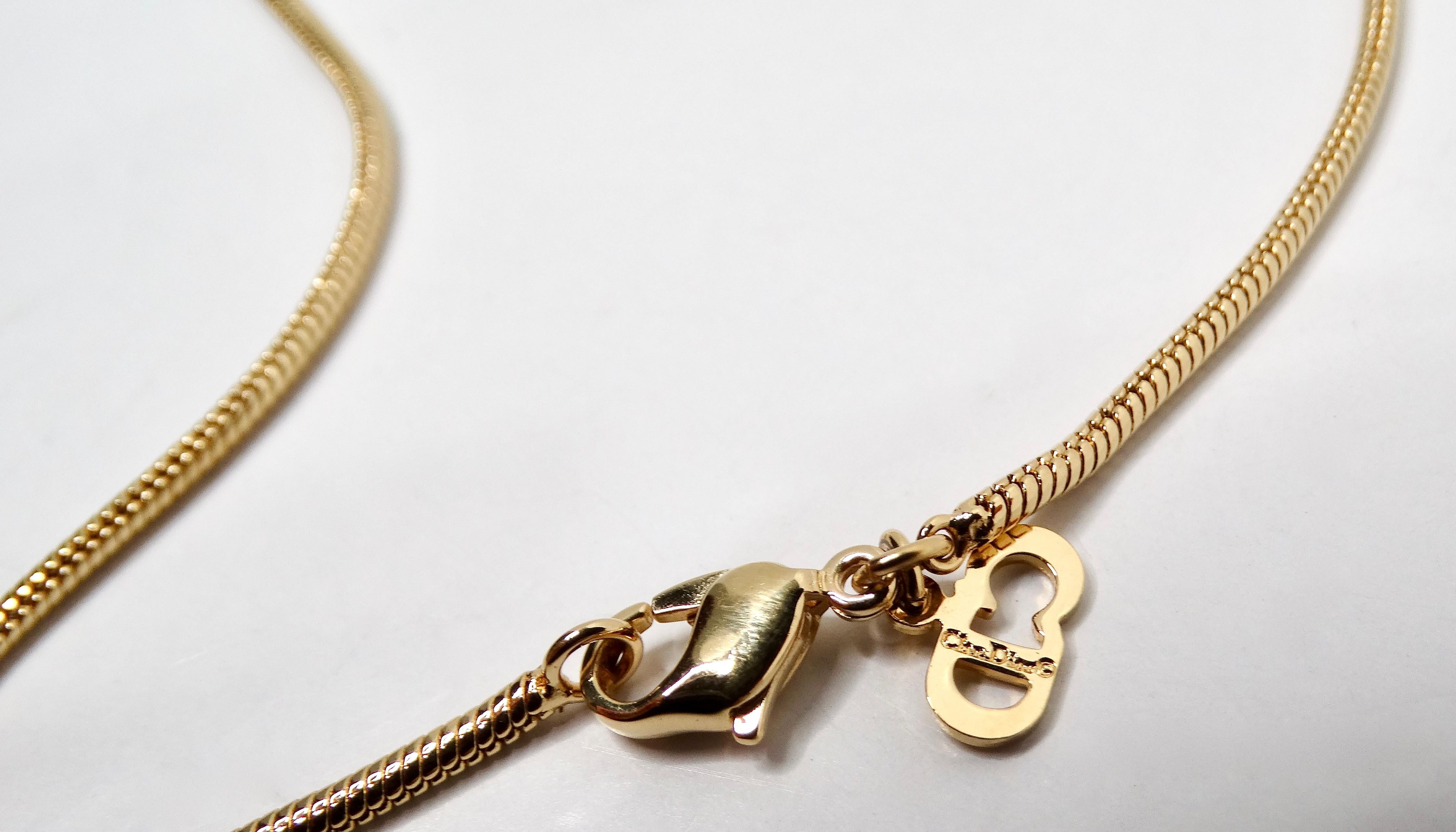 Women's John Galliano for Christian Dior Tortoise Pendant Necklace circa Y2K For Sale