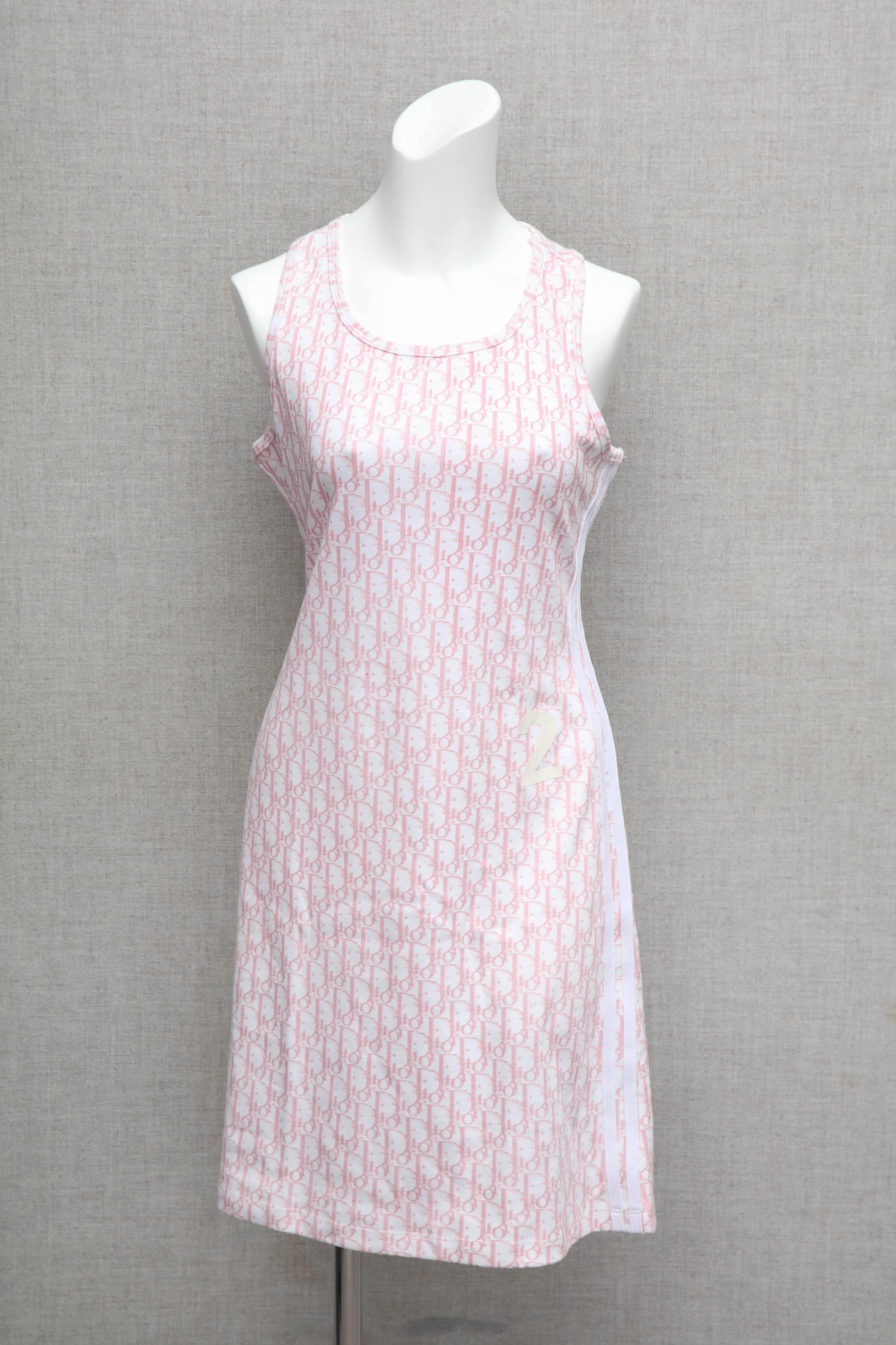 John Galliano for Christian Dior Pink Trotter Logo Dress
FR Size: 42