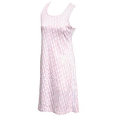John Galliano for Christian Dior Trotter Logo Pink Dress