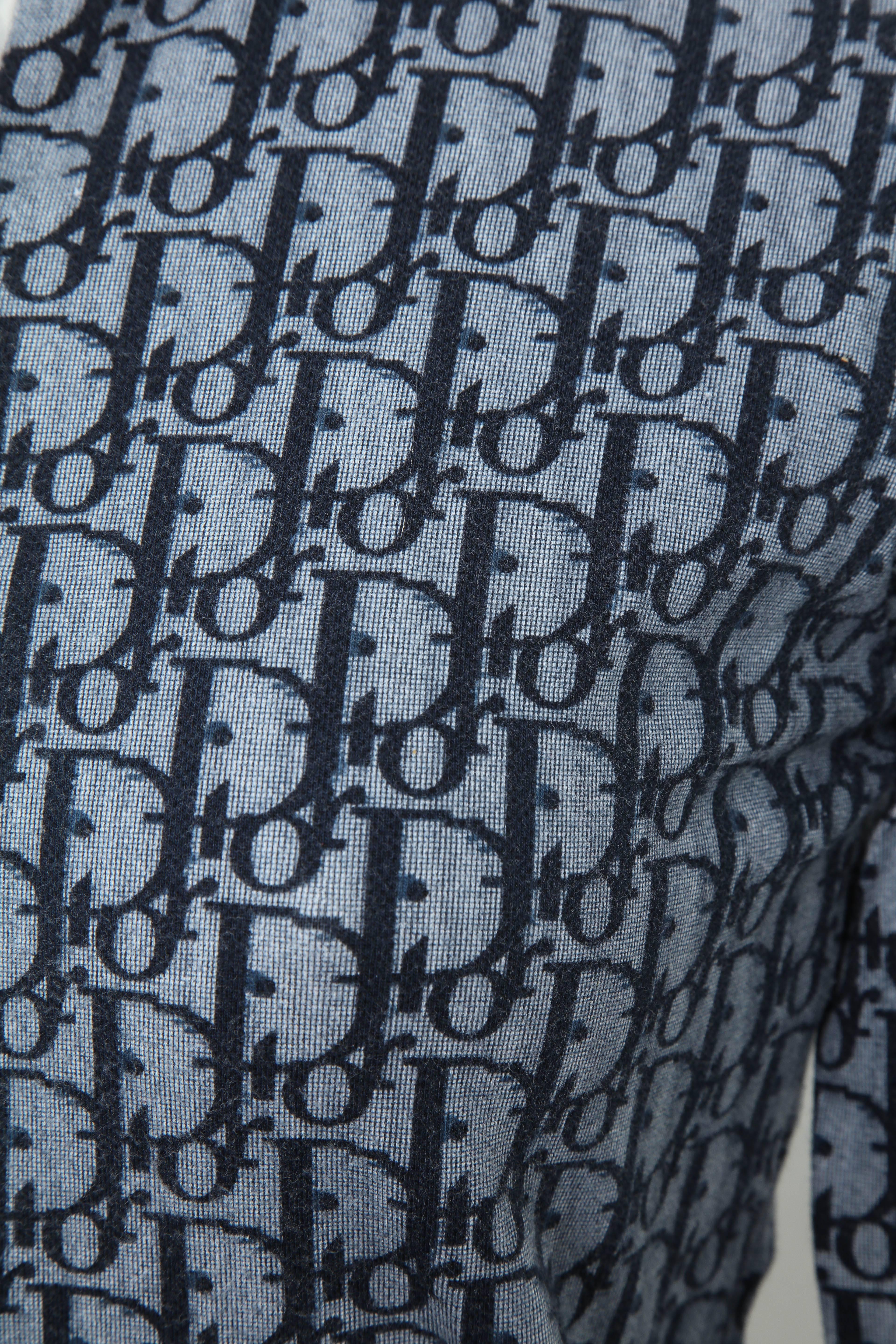 Gray John Galliano for Christian Dior Trotter Logo Sweatshirt  For Sale