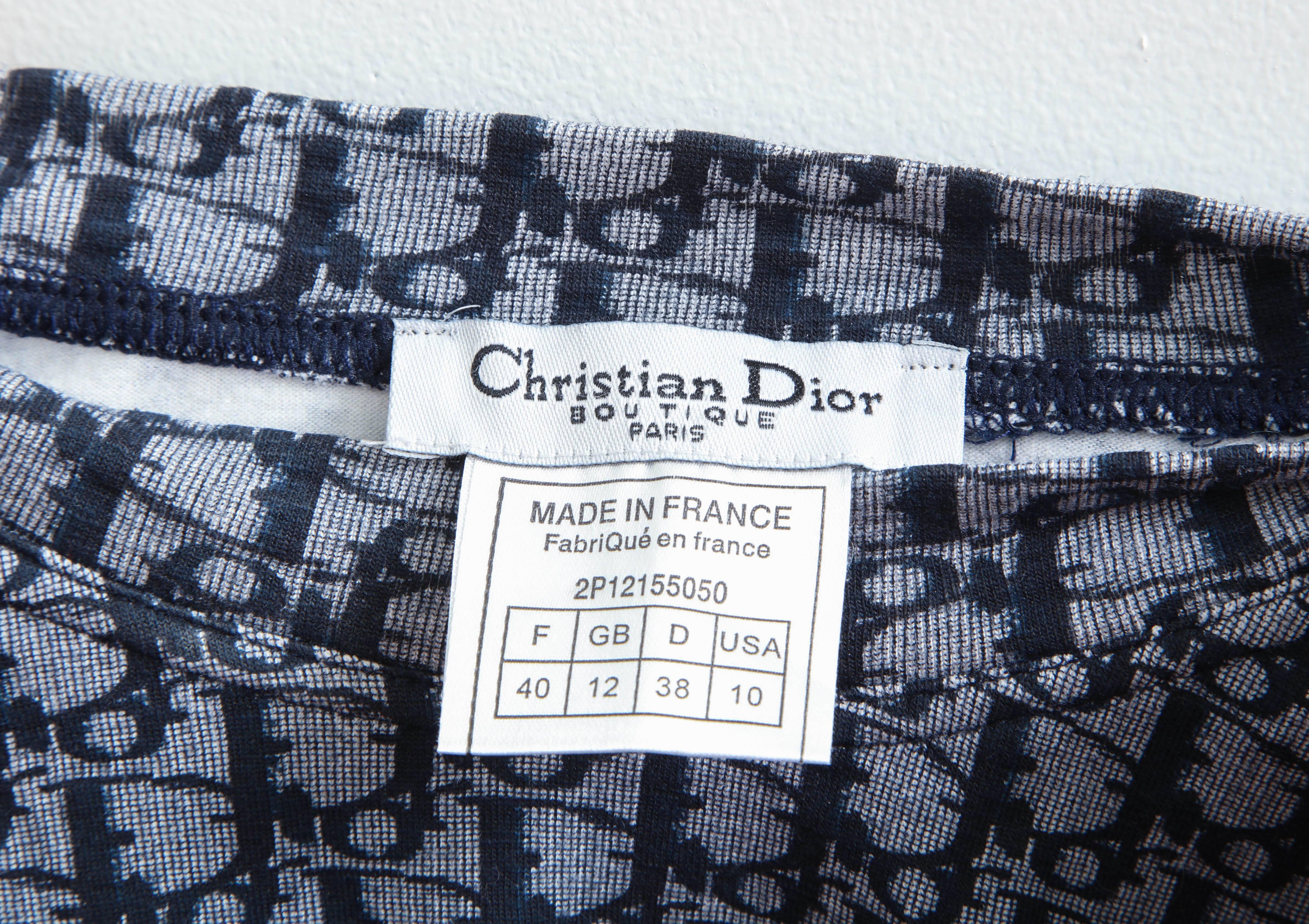 John Galliano for Christian Dior Trotter Logo T-Shirt In Good Condition For Sale In Chicago, IL