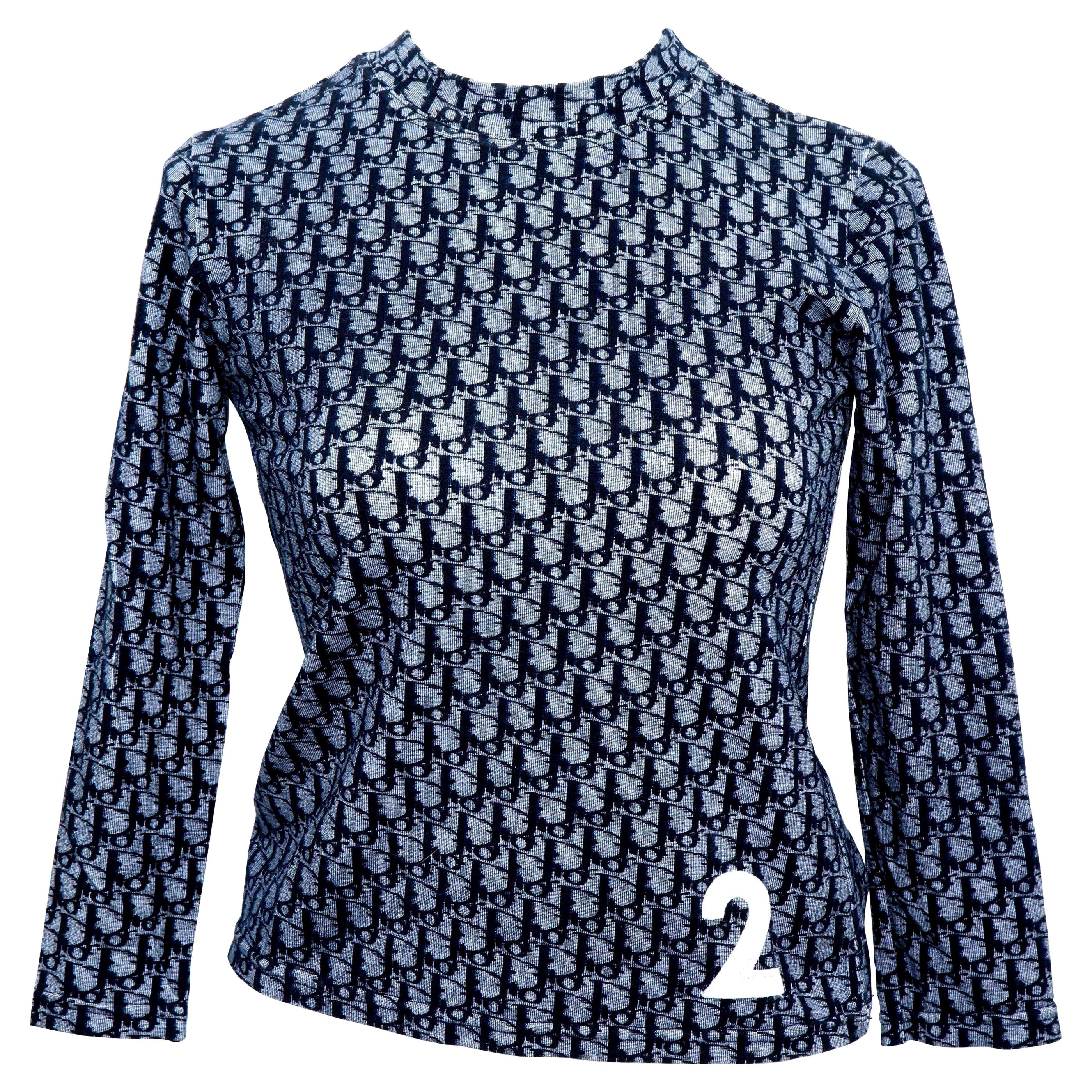 John Galliano for Christian Dior Trotter Logo T-Shirt For Sale