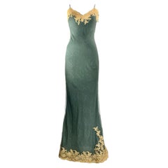John Galliano for Christian Dior Vintage Silk Lace Gown S/S 1998 Size 42FR