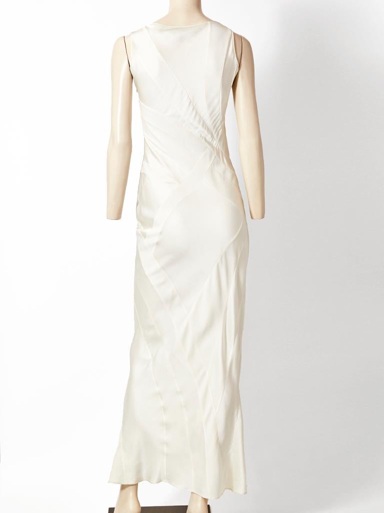 John Galliano for Dior Ivory Bias Cut Gown In Good Condition In New York, NY