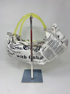 John Galliano FW 2000 Newspaper Print Purse