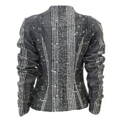 John Galliano FW-2004 Wool Mix Fitted Officer Tweed Jacket