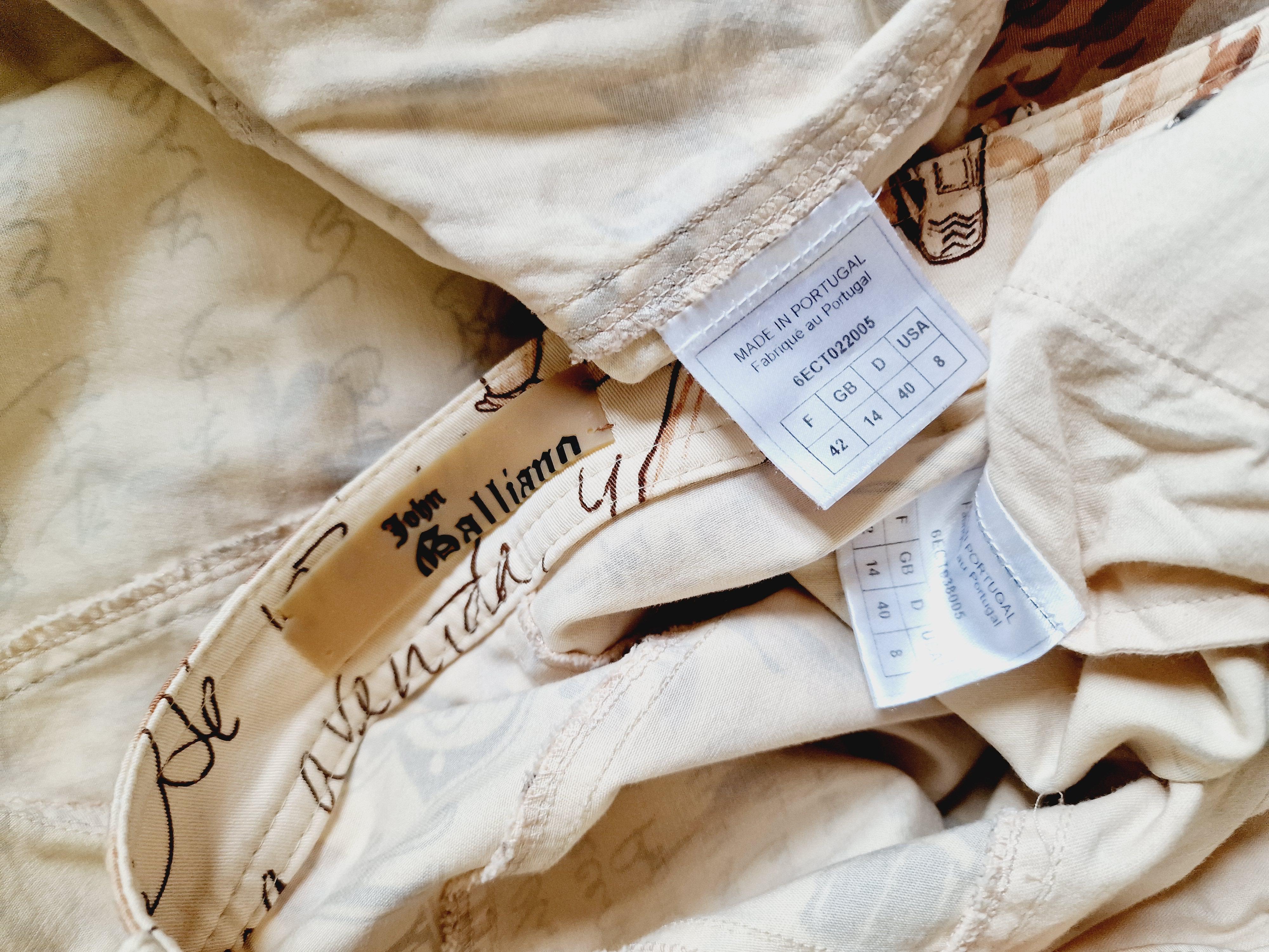 John Galliano Gazette Newspaper News Journal Vintage 90s XL Jacket Dress Suit For Sale 11
