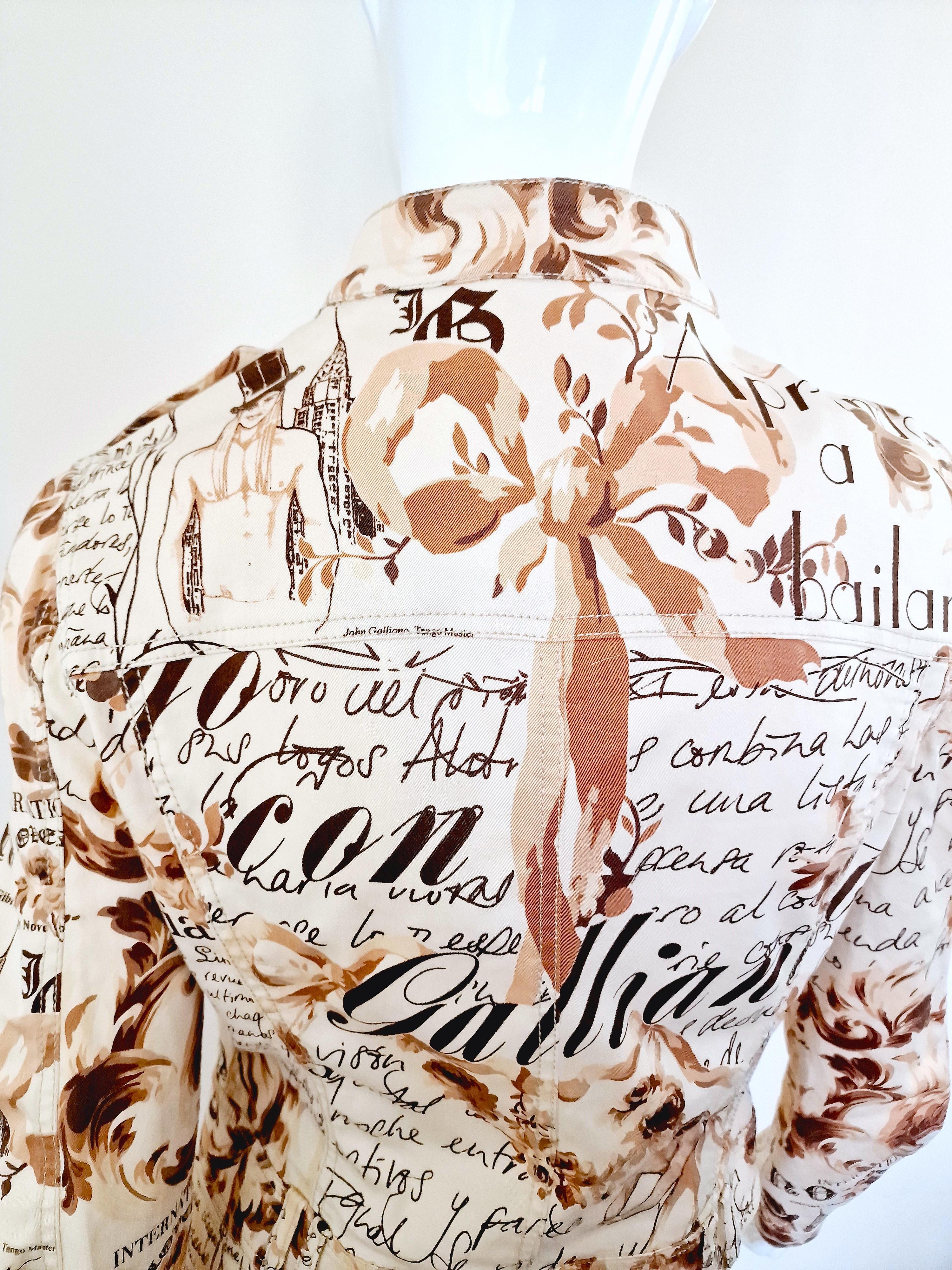 John Galliano Gazette Newspaper News Journal Vintage 90s XL Jacket Dress Suit For Sale 5