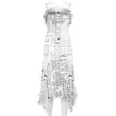 John Galliano Gazette / Newspaper Silk Dress
