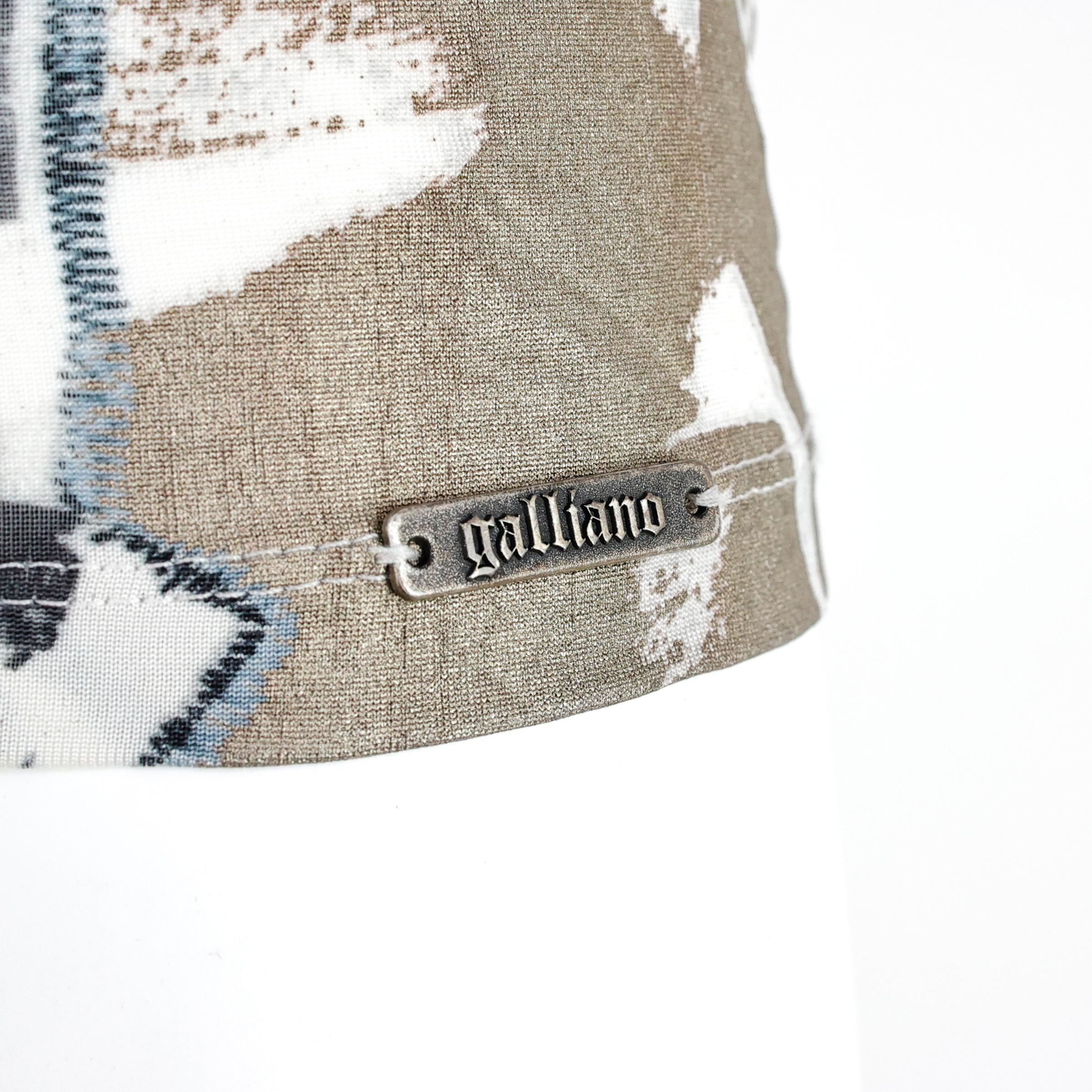 Gray John Galliano Gazette / Newspaper Tank Top For Sale